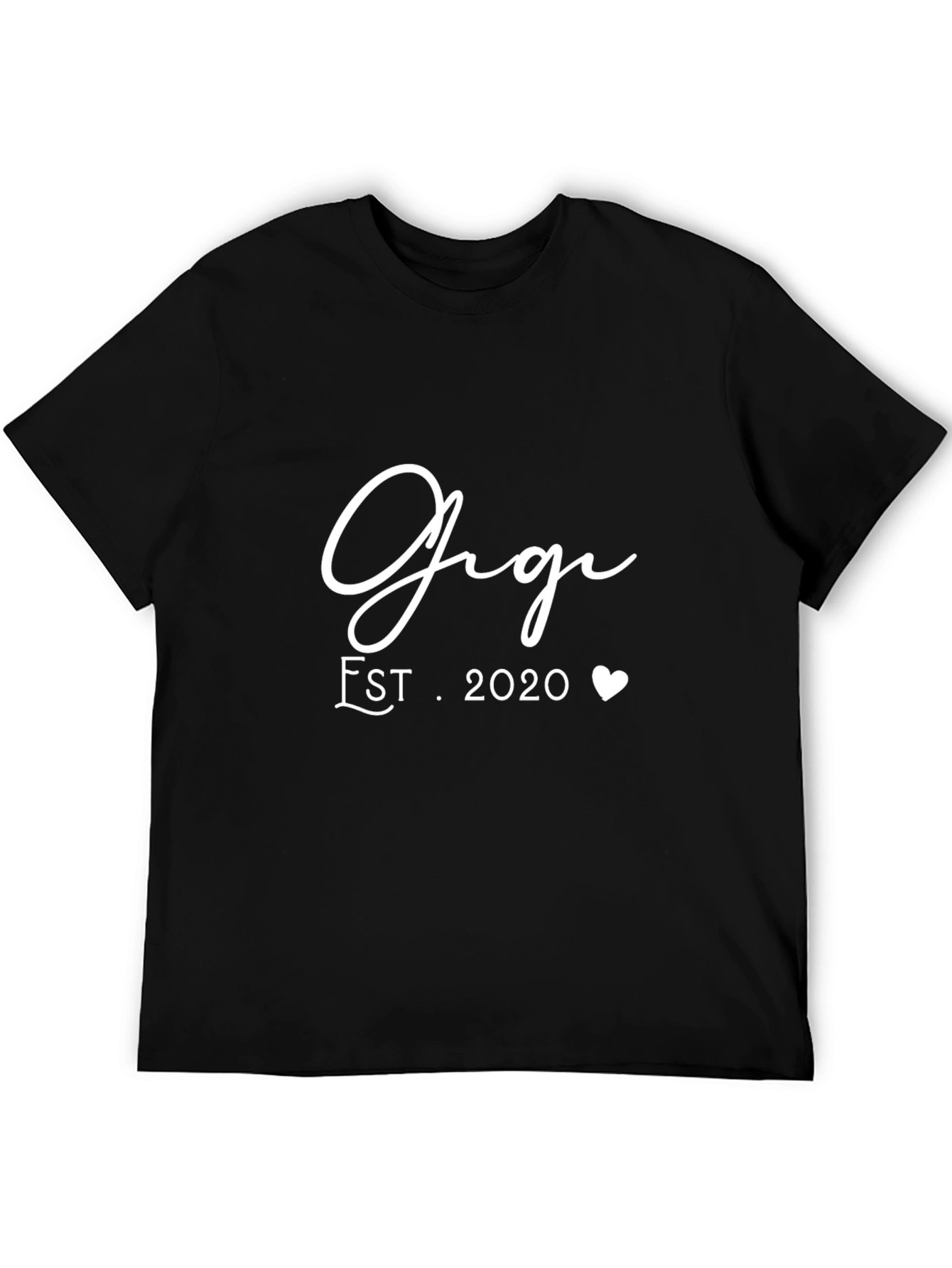 Gigi Est. 2020 Heart Graphic Tee - Black