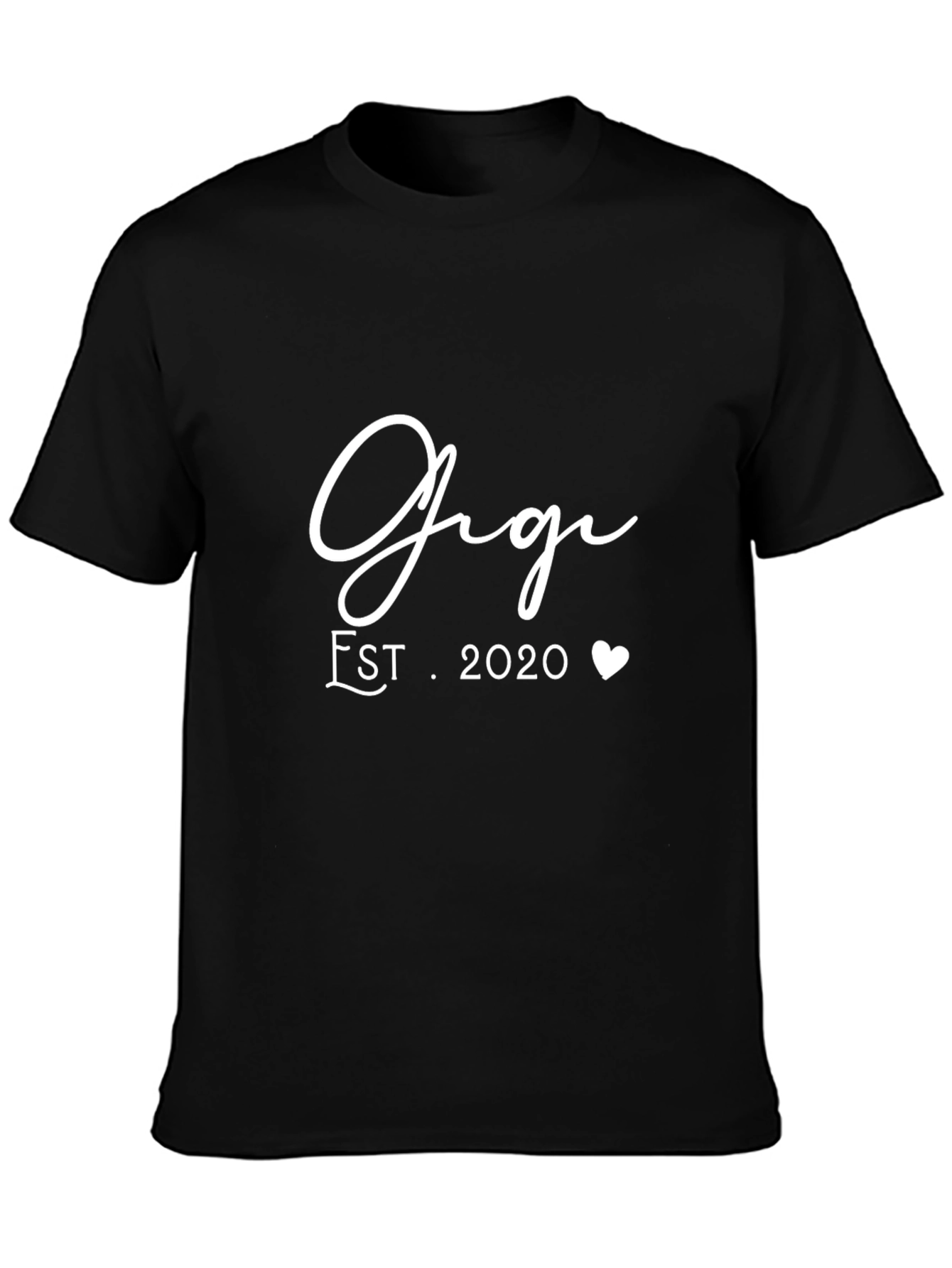 Gigi Est. 2020 Heart Graphic Tee - Black