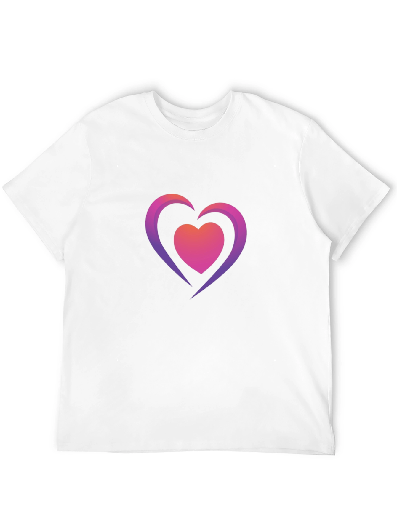 Heart Graphic Black T-Shirt - Stylish Casual Tee