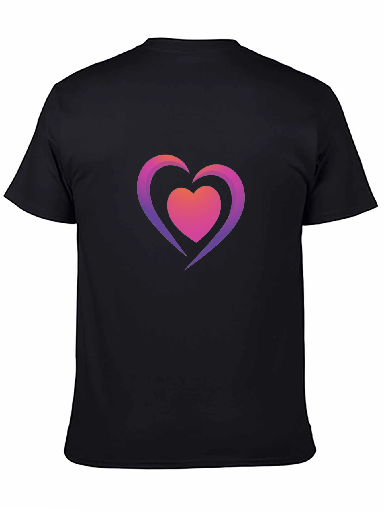 Heart Graphic Black T-Shirt - Stylish Casual Tee