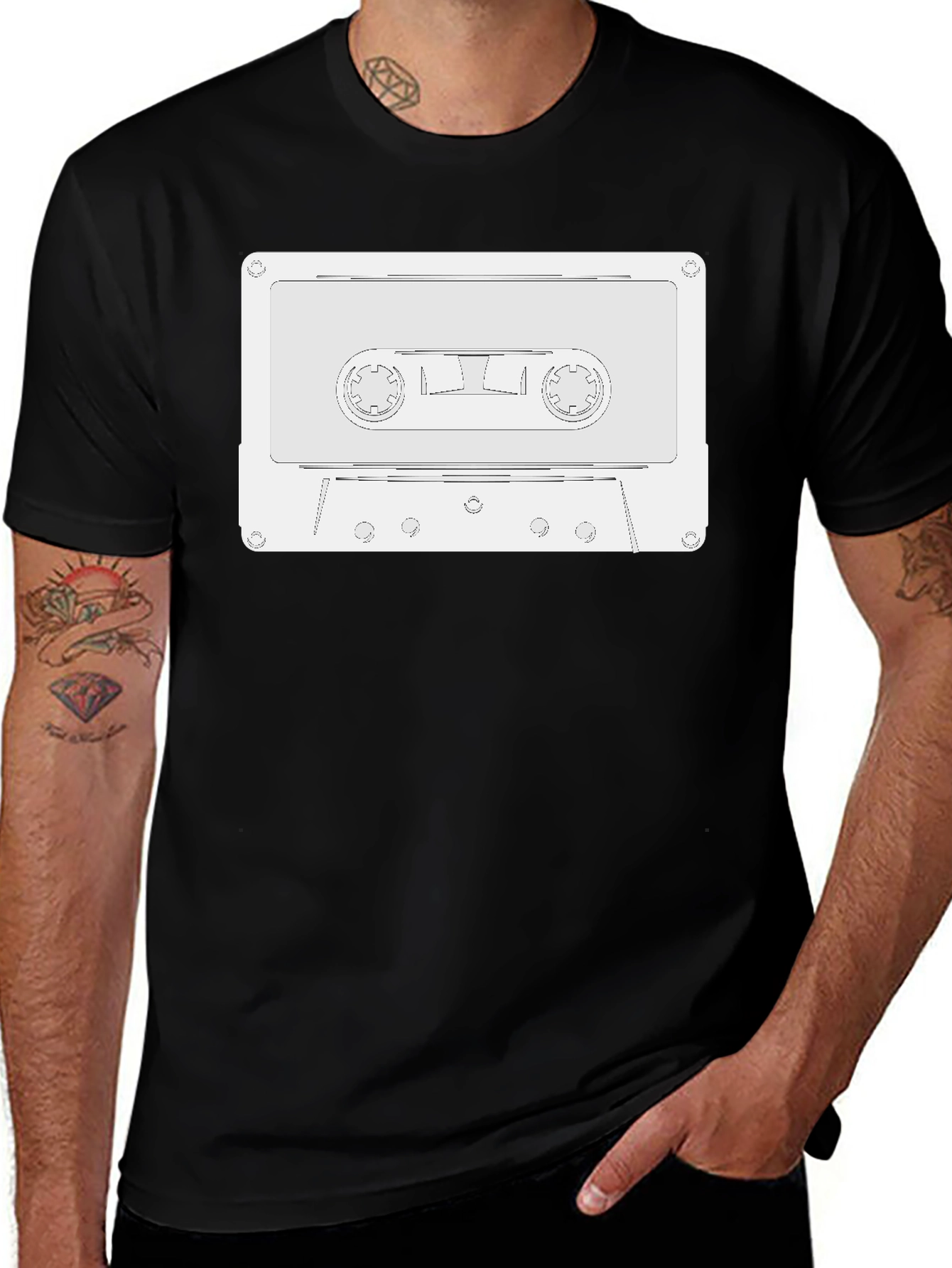 Retro Cassette Tape Graphic T-Shirt - Classic Style