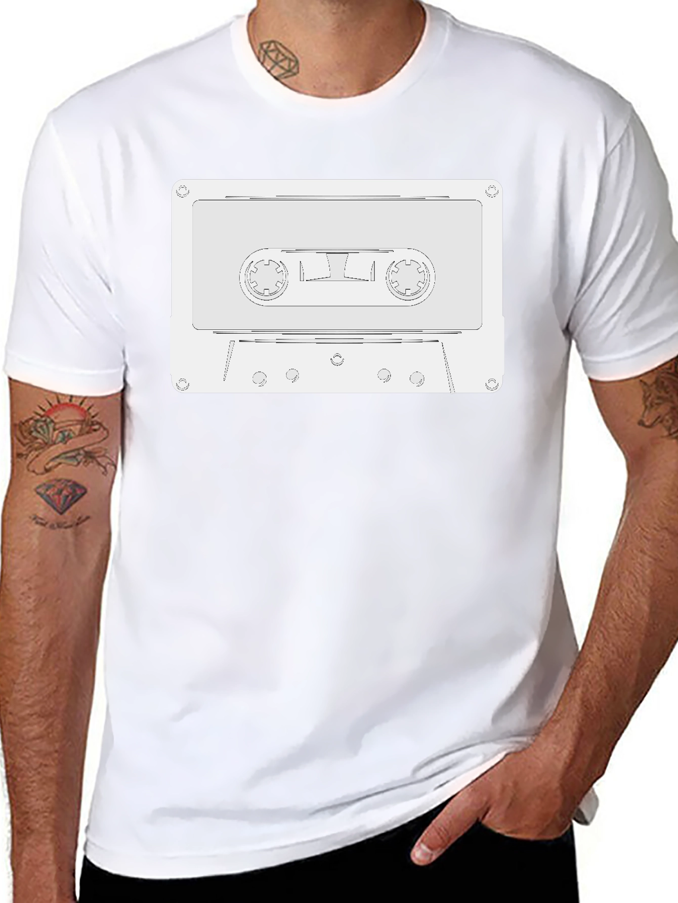 Retro Cassette Tape Graphic T-Shirt - Classic Style