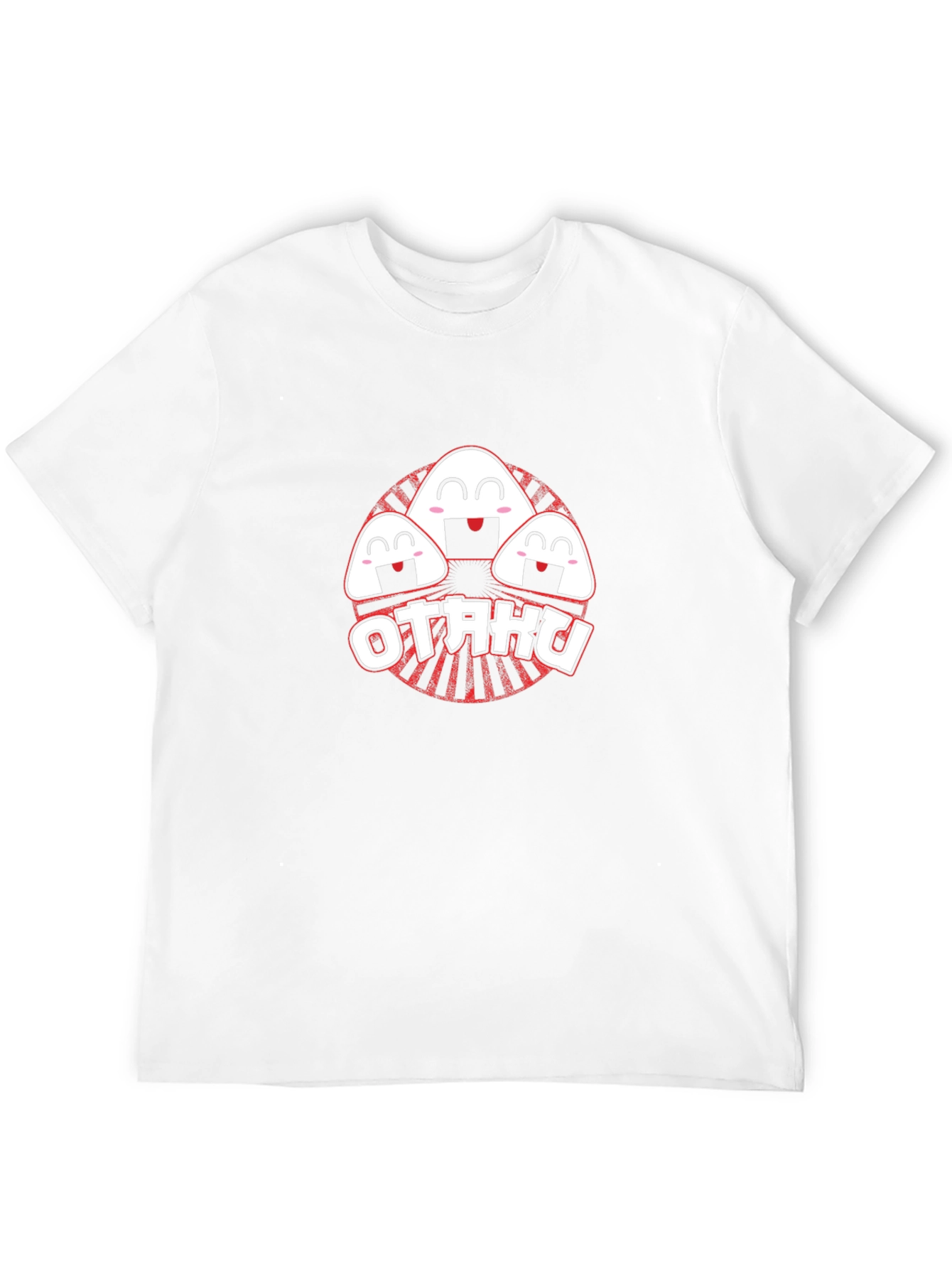 Otaku Anime Rice Ball Graphic Tee - Black