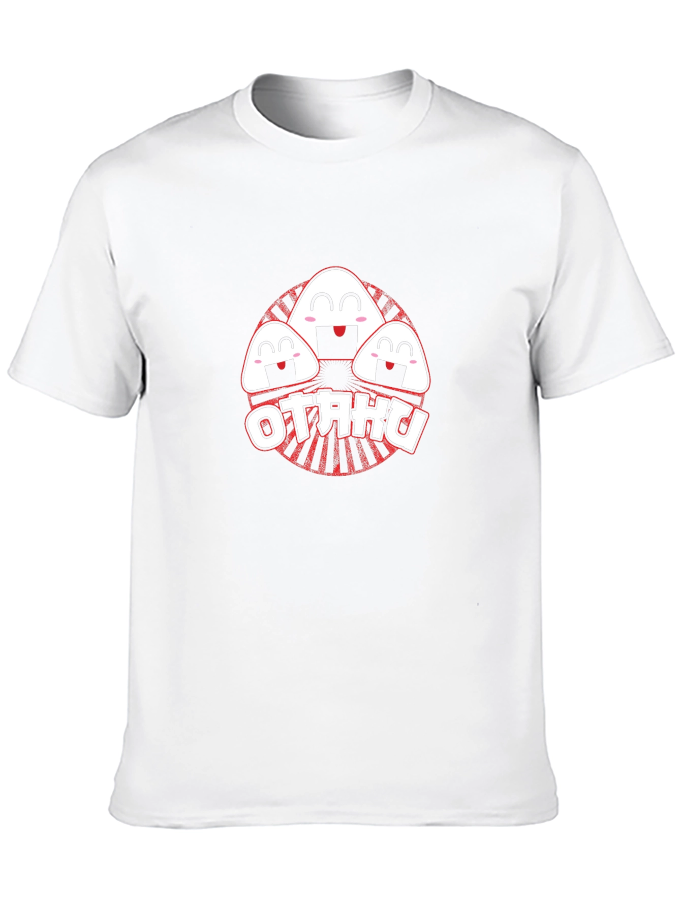 Otaku Anime Rice Ball Graphic Tee - Black