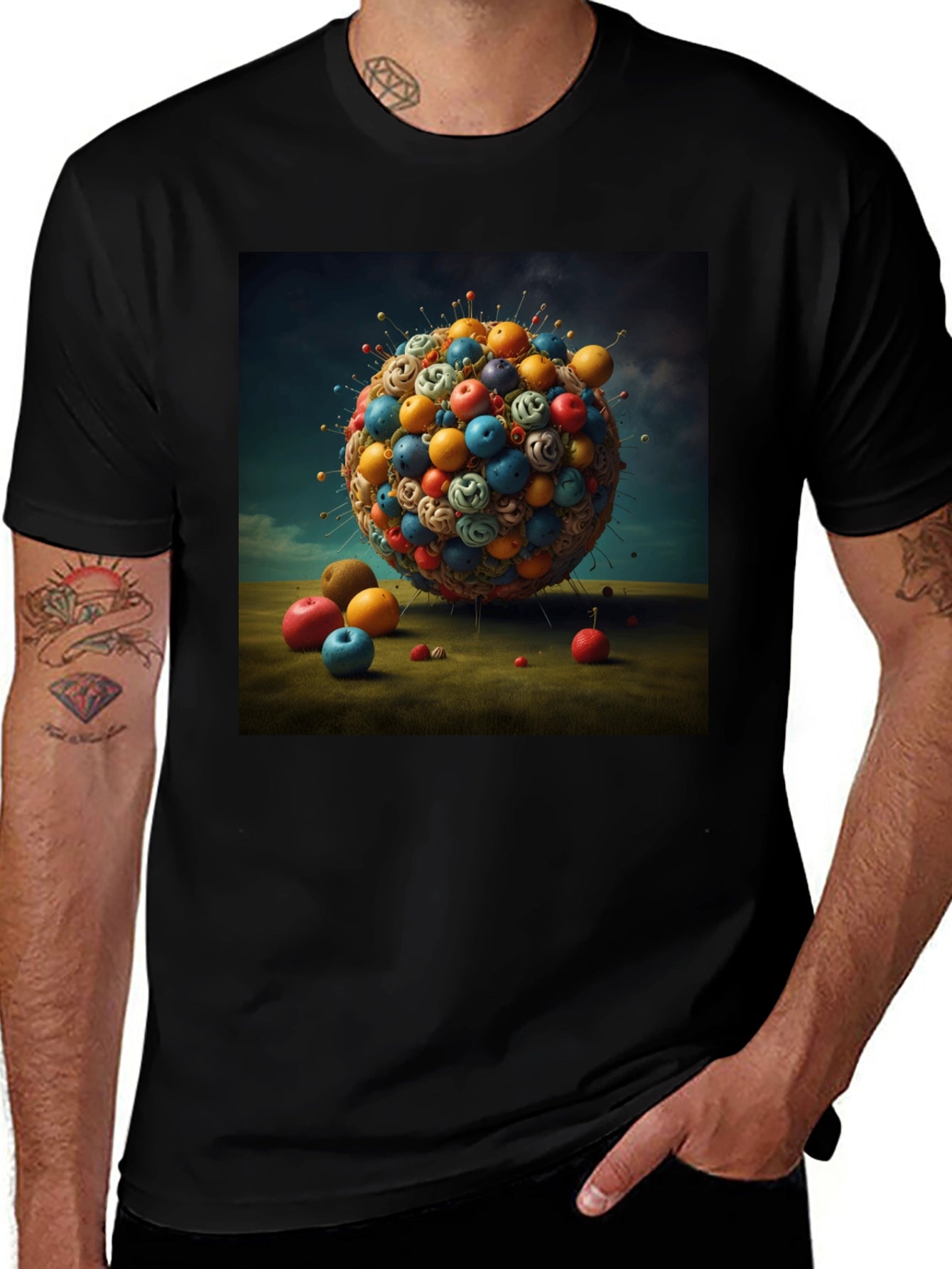 Sphere Design Black T-Shirt