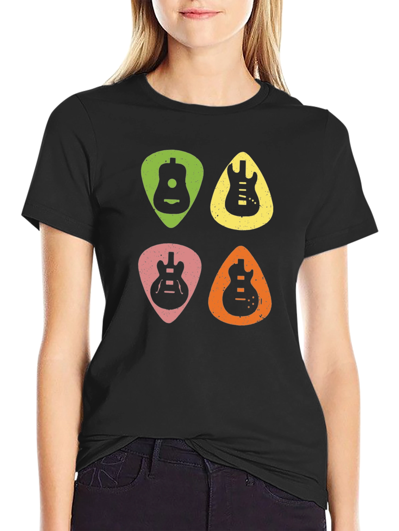 Guitar Pick Art Graphic Tee
