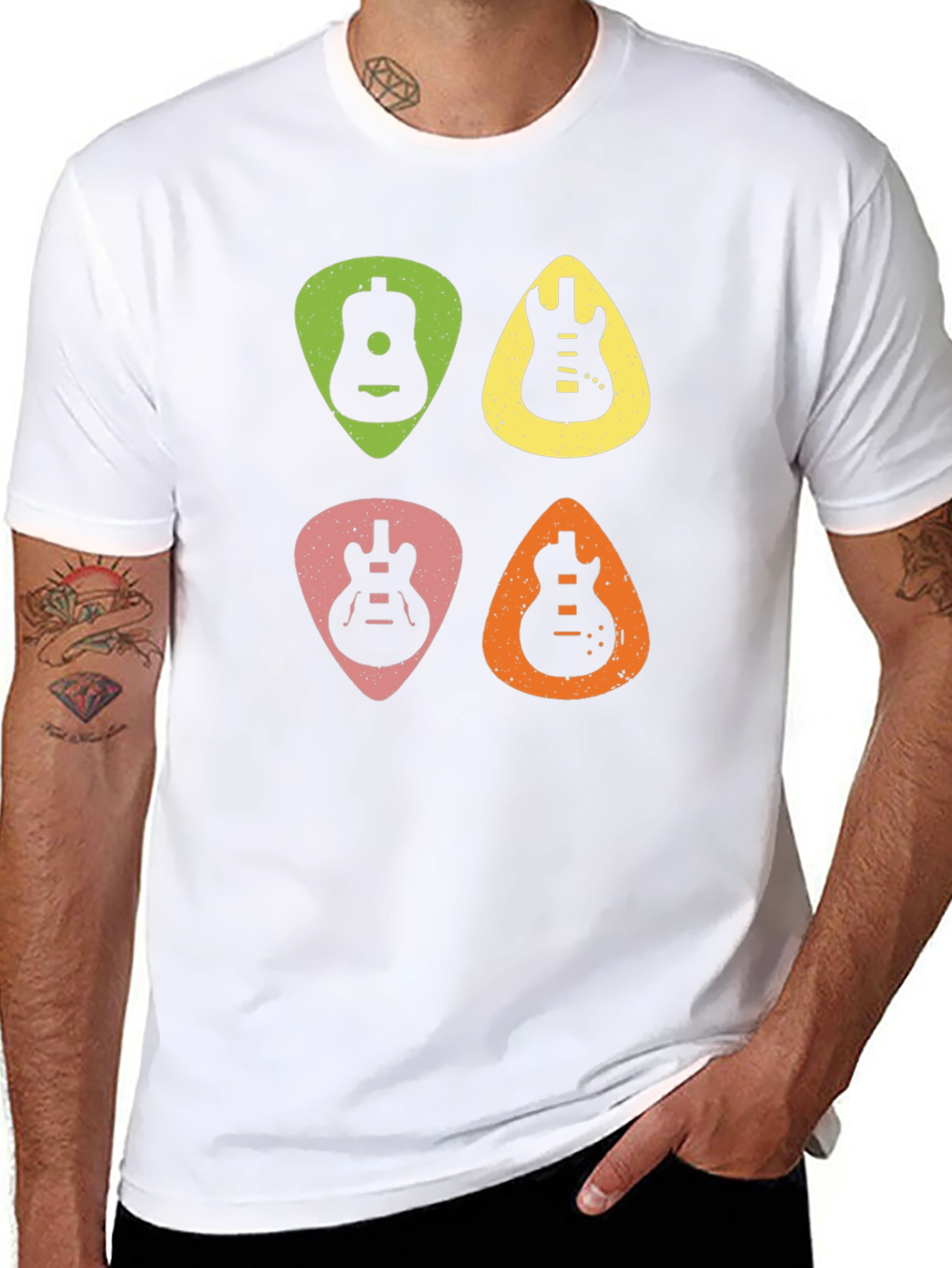 Guitar Pick Art Graphic Tee