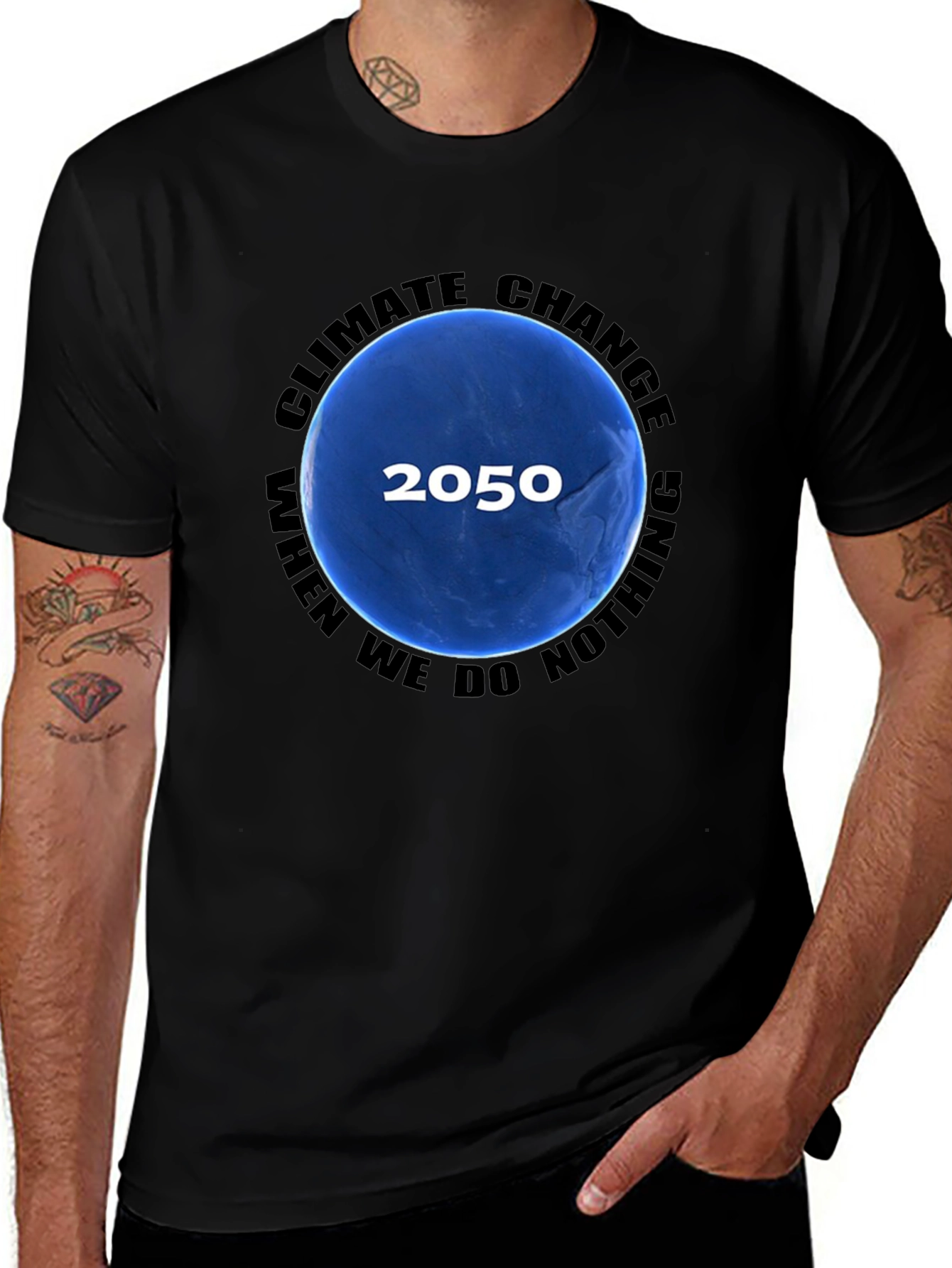 Climate Change 2050 Graphic T-Shirt - Black