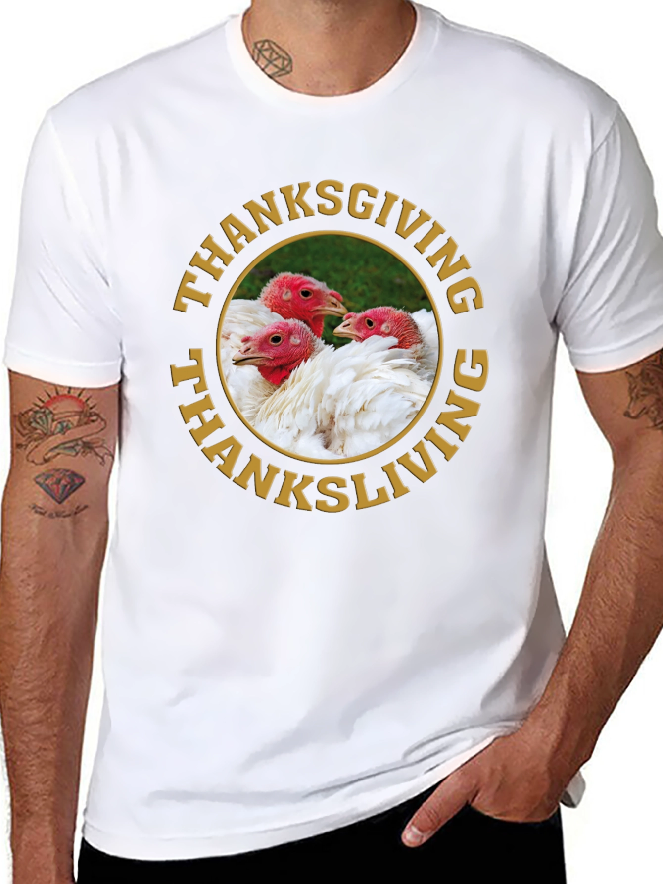 Thanksgiving Turkey Graphic T-Shirt