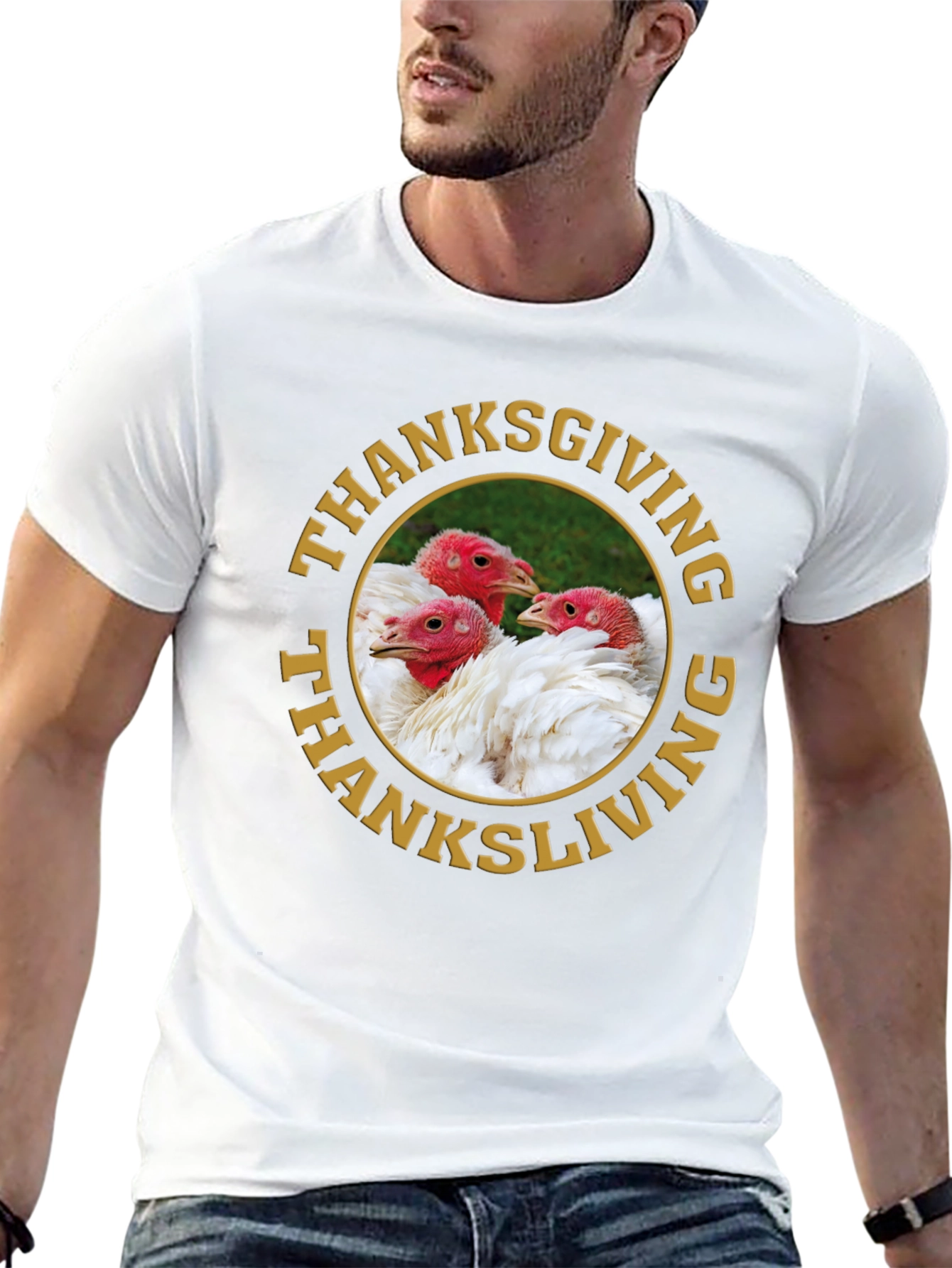 Thanksgiving Turkey Graphic T-Shirt