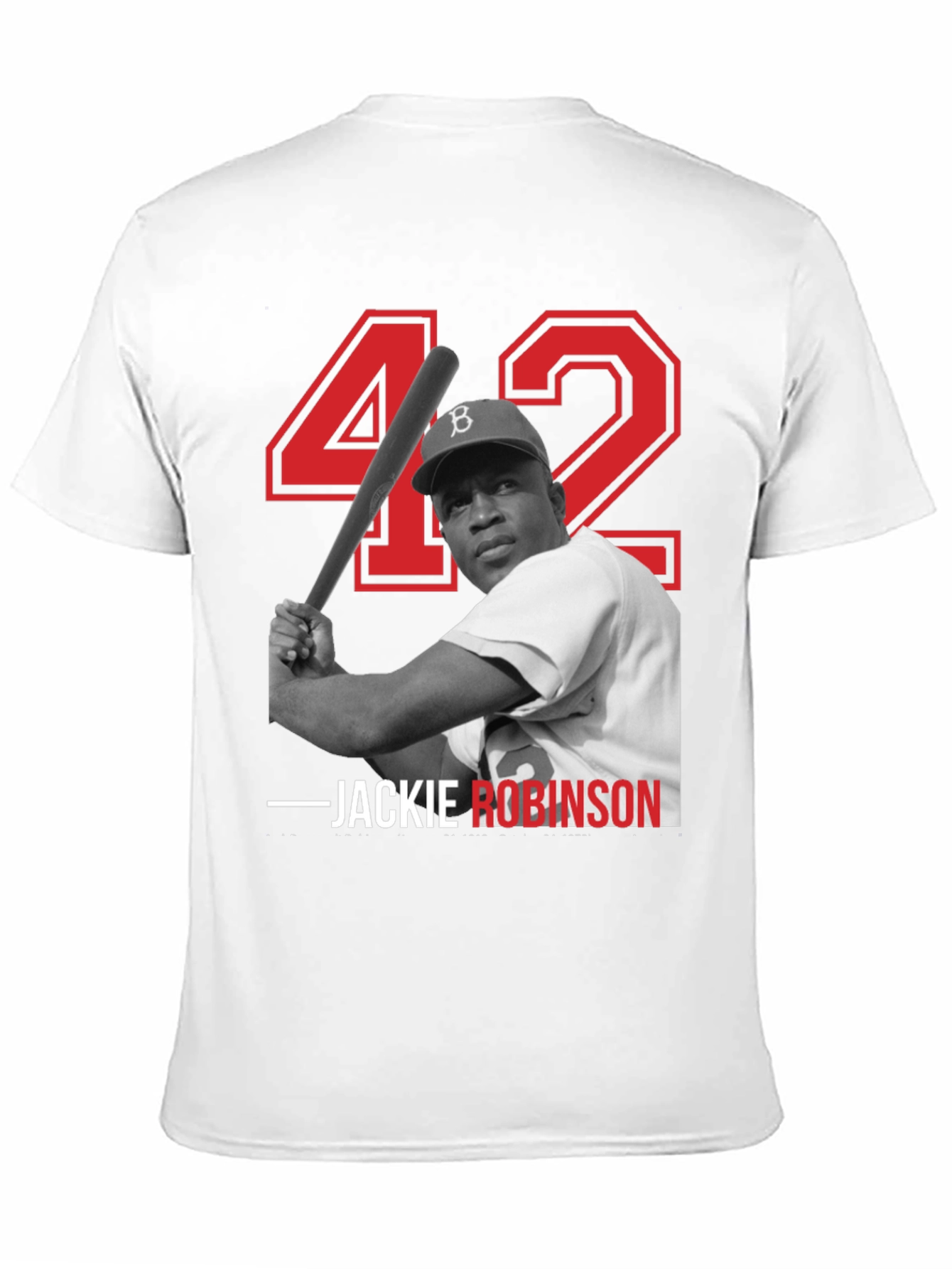 Jackie Robinson 42 Black T-Shirt