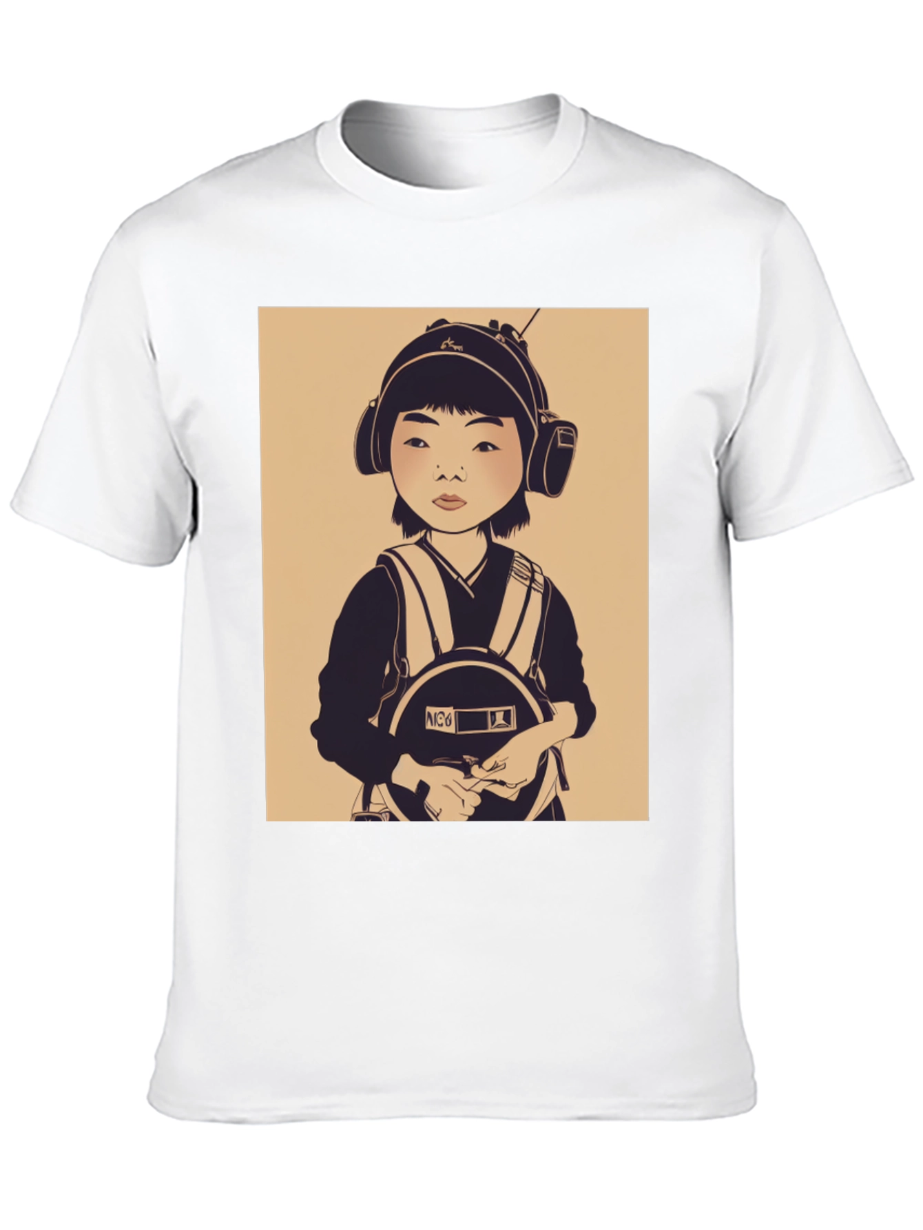 Graphic Tee: Retro Kid Pilot Print