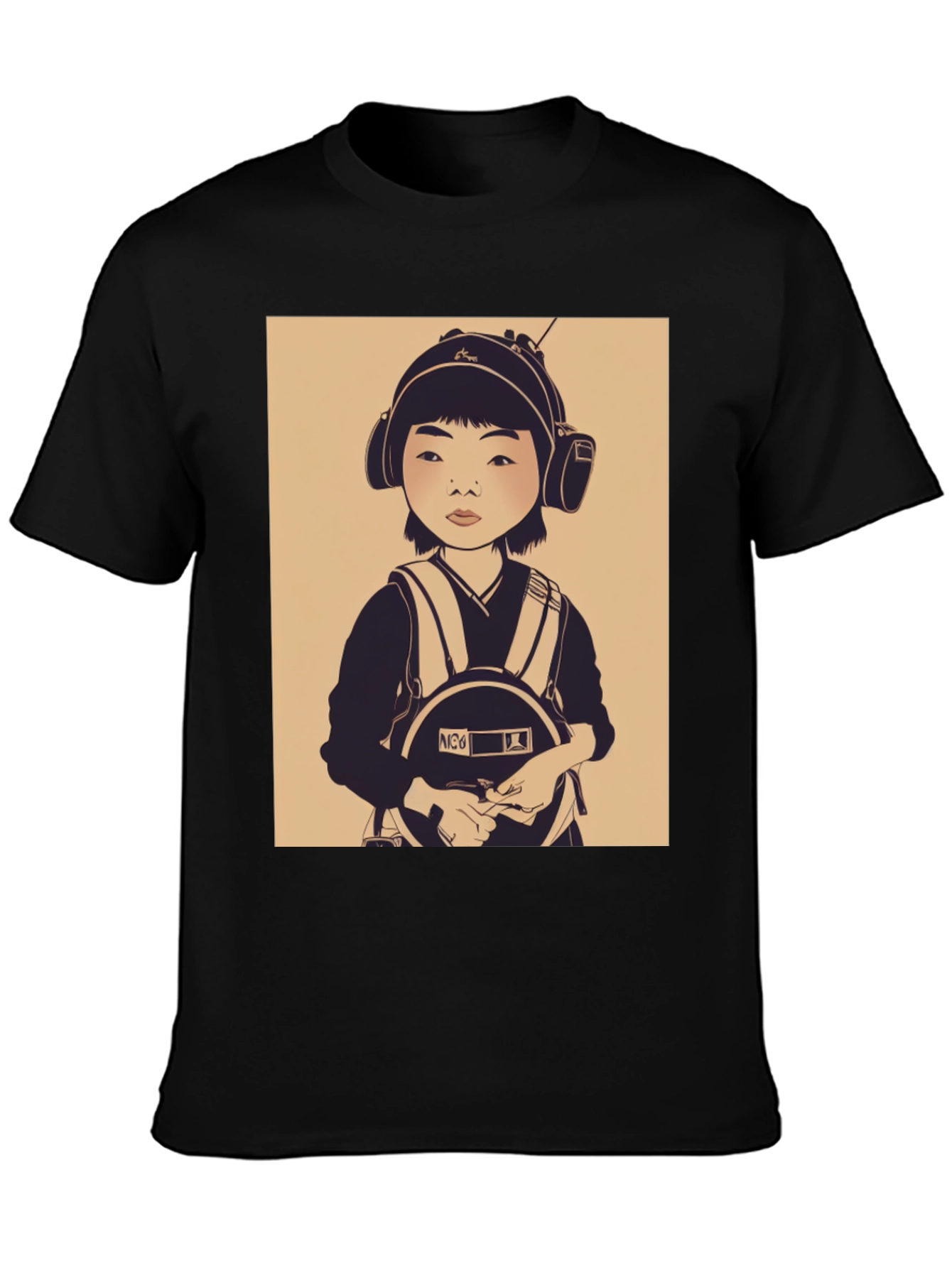 Graphic Tee: Retro Kid Pilot Print