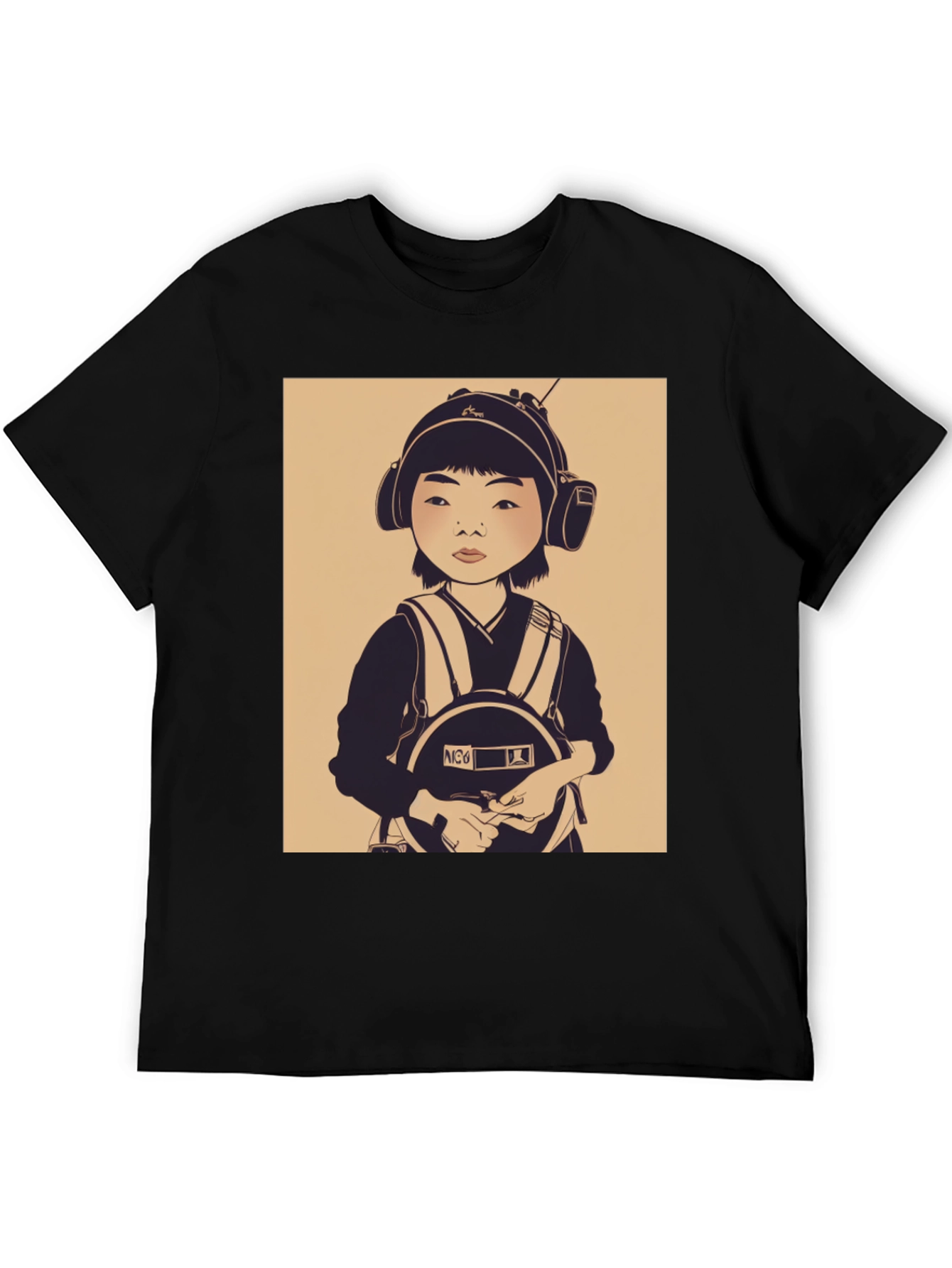 Graphic Tee: Retro Kid Pilot Print