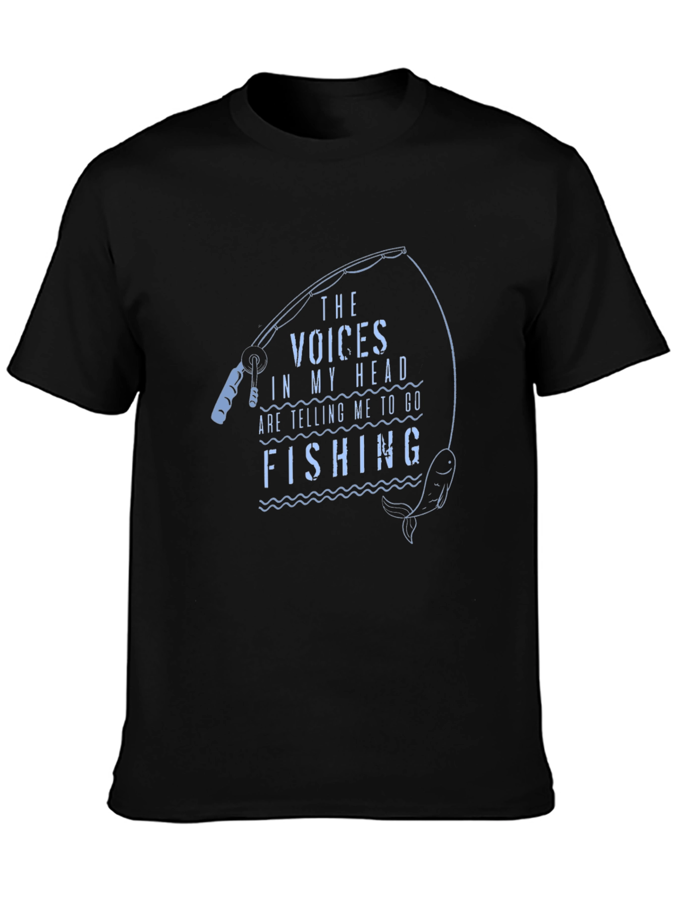 Voices Fishing T-Shirt - Black Cotton Tee