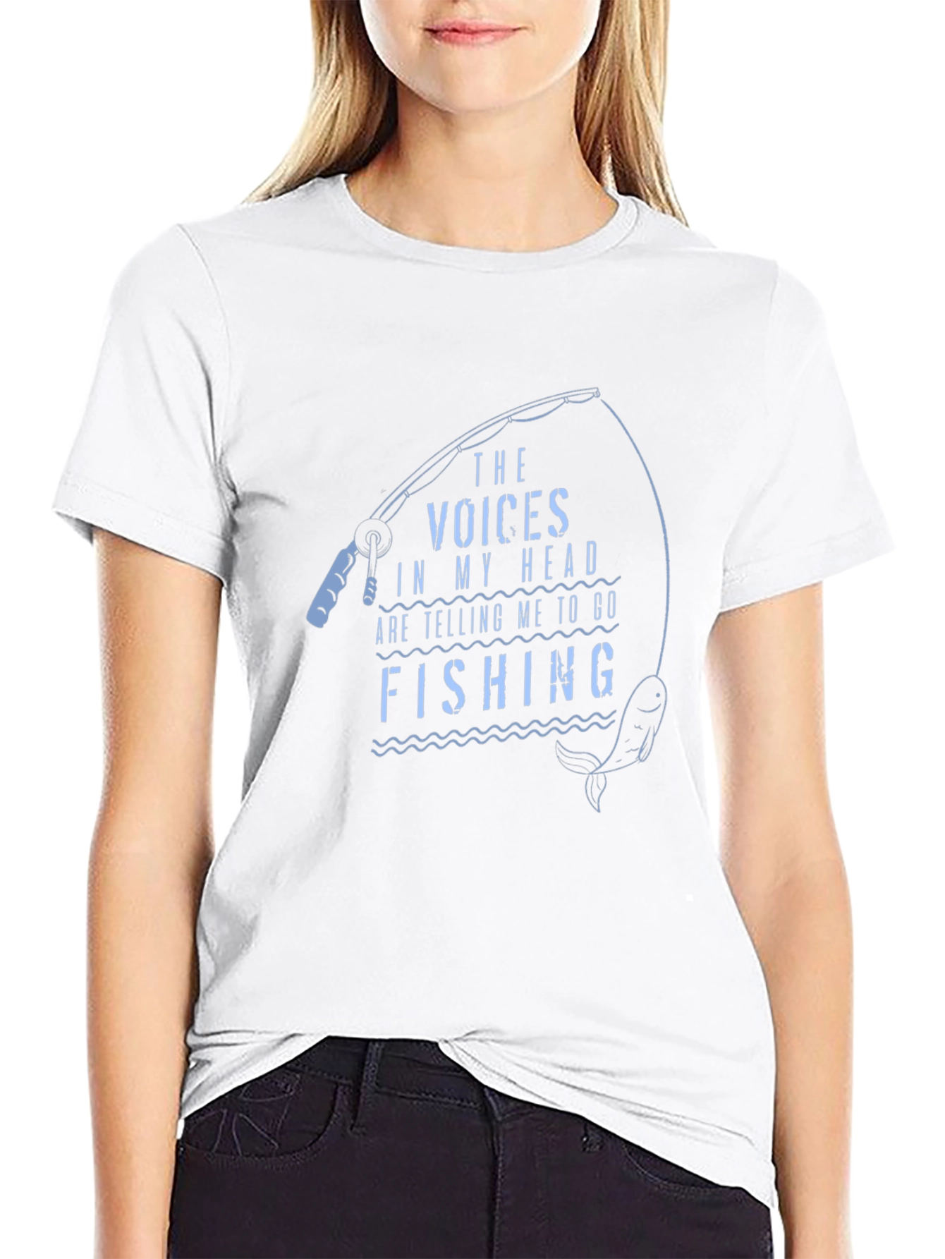 Voices Fishing T-Shirt - Black Cotton Tee
