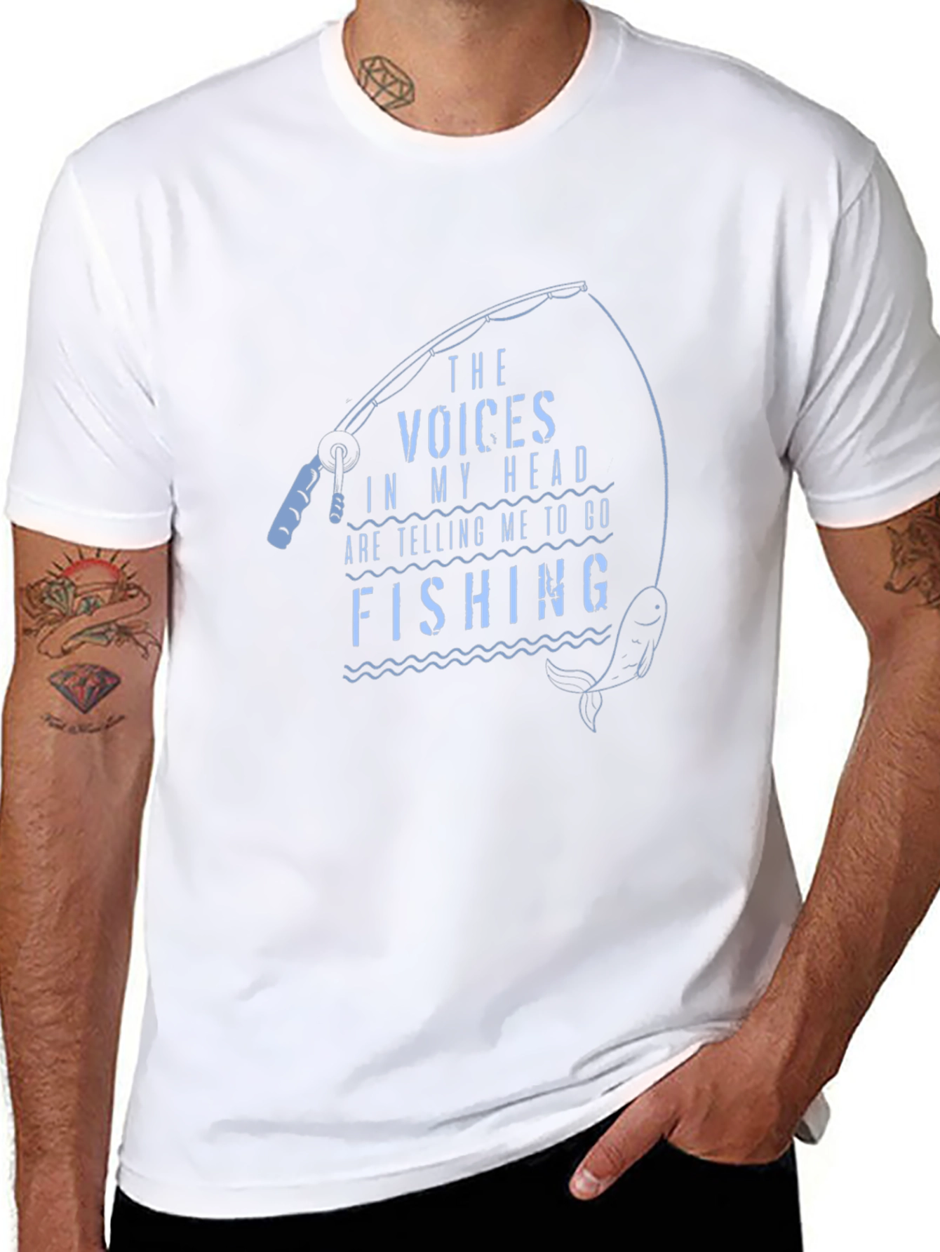 Voices Fishing T-Shirt - Black Cotton Tee