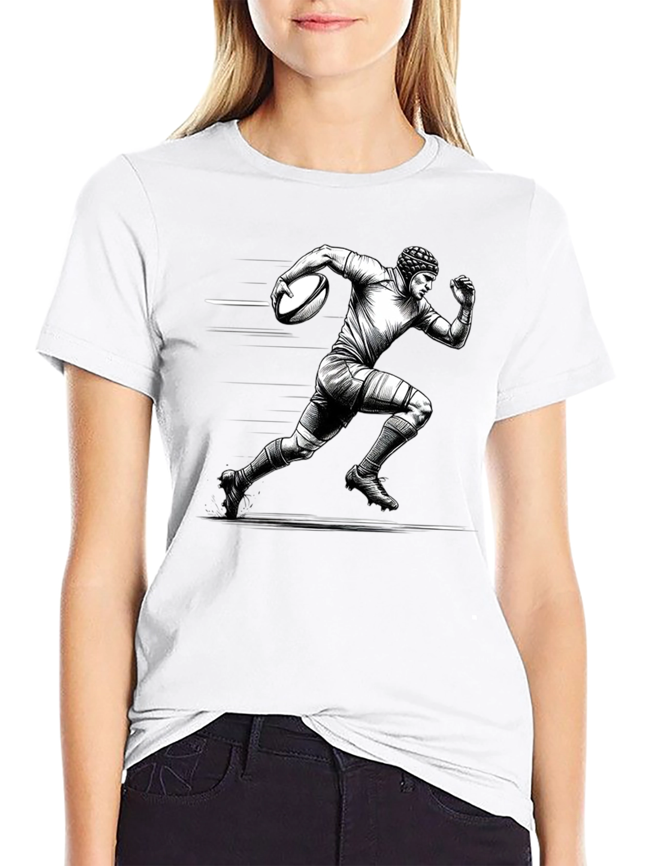 Rugby Player Graphic T-Shirt