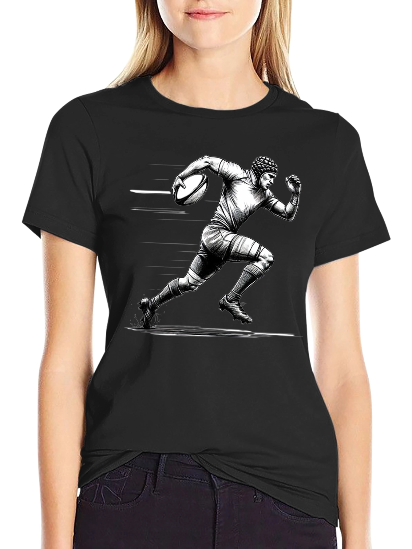 Rugby Player Graphic T-Shirt