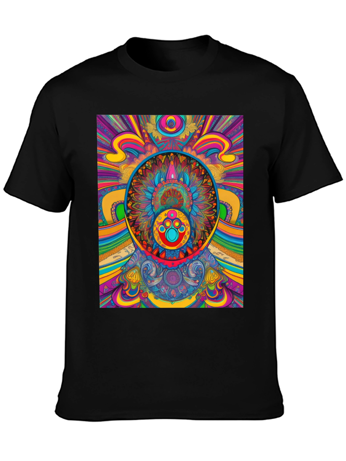 Psychedelic Mandala T-Shirt - Vibrant Graphic Tee
