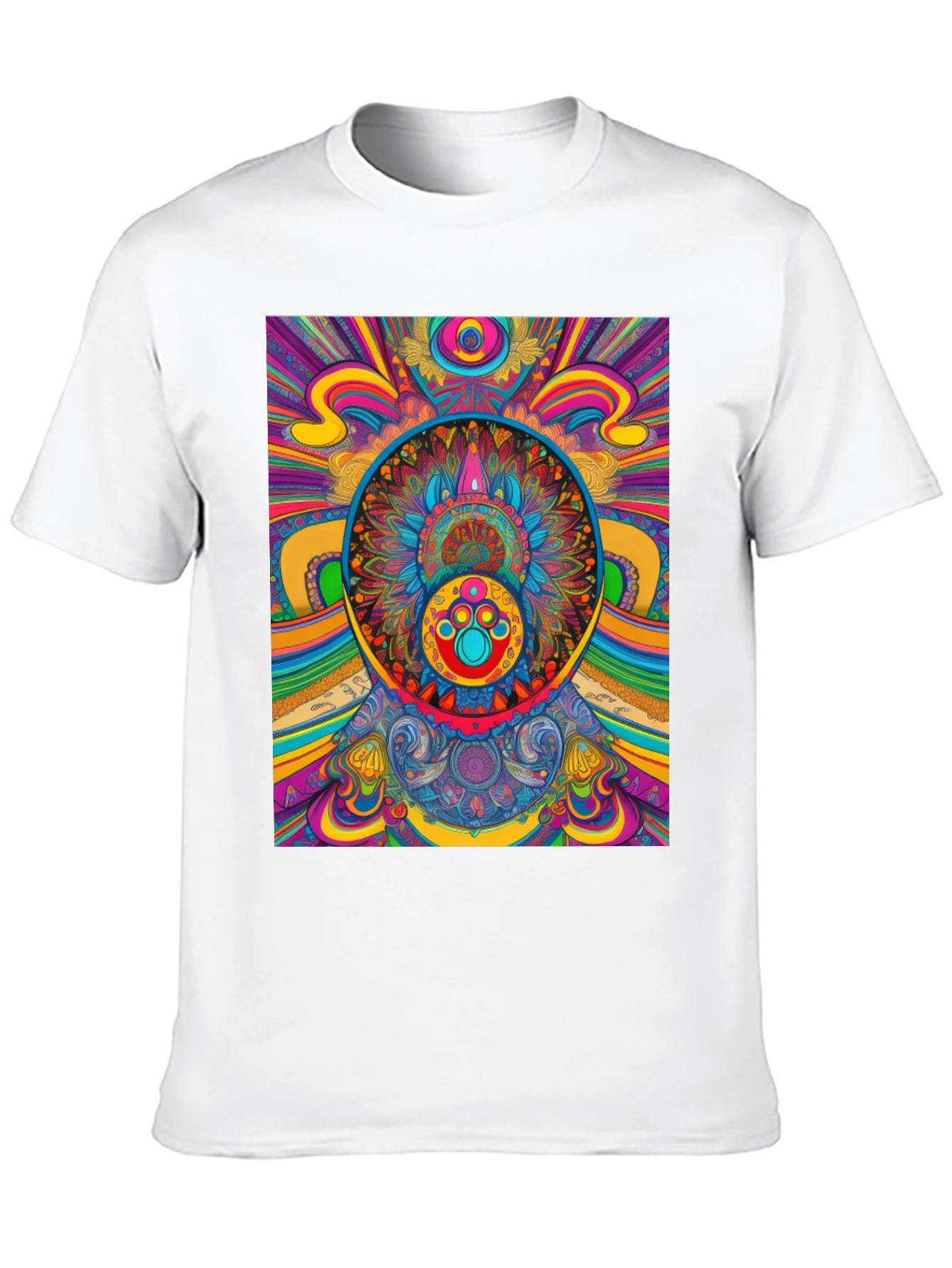 Psychedelic Mandala T-Shirt - Vibrant Graphic Tee