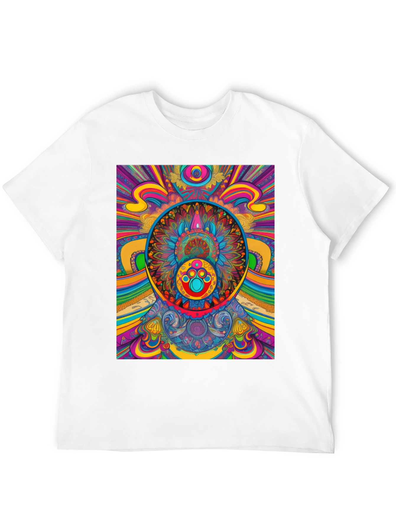 Psychedelic Mandala T-Shirt - Vibrant Graphic Tee