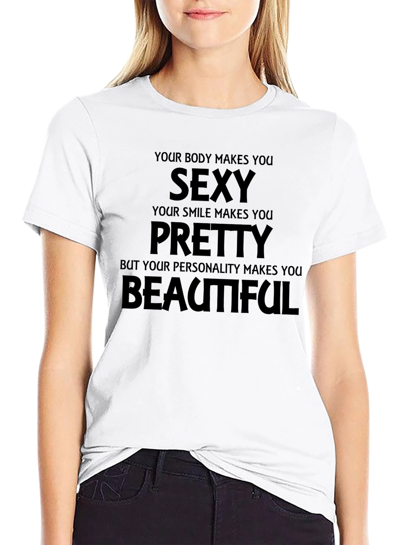 Sexy Pretty Beautiful T-Shirt - Black