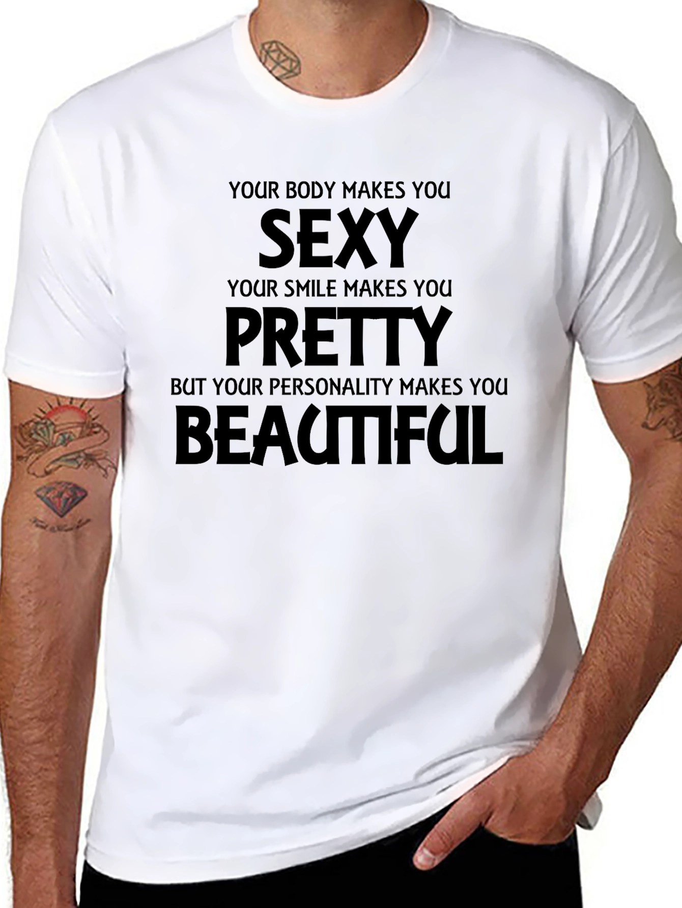 Sexy Pretty Beautiful T-Shirt - Black