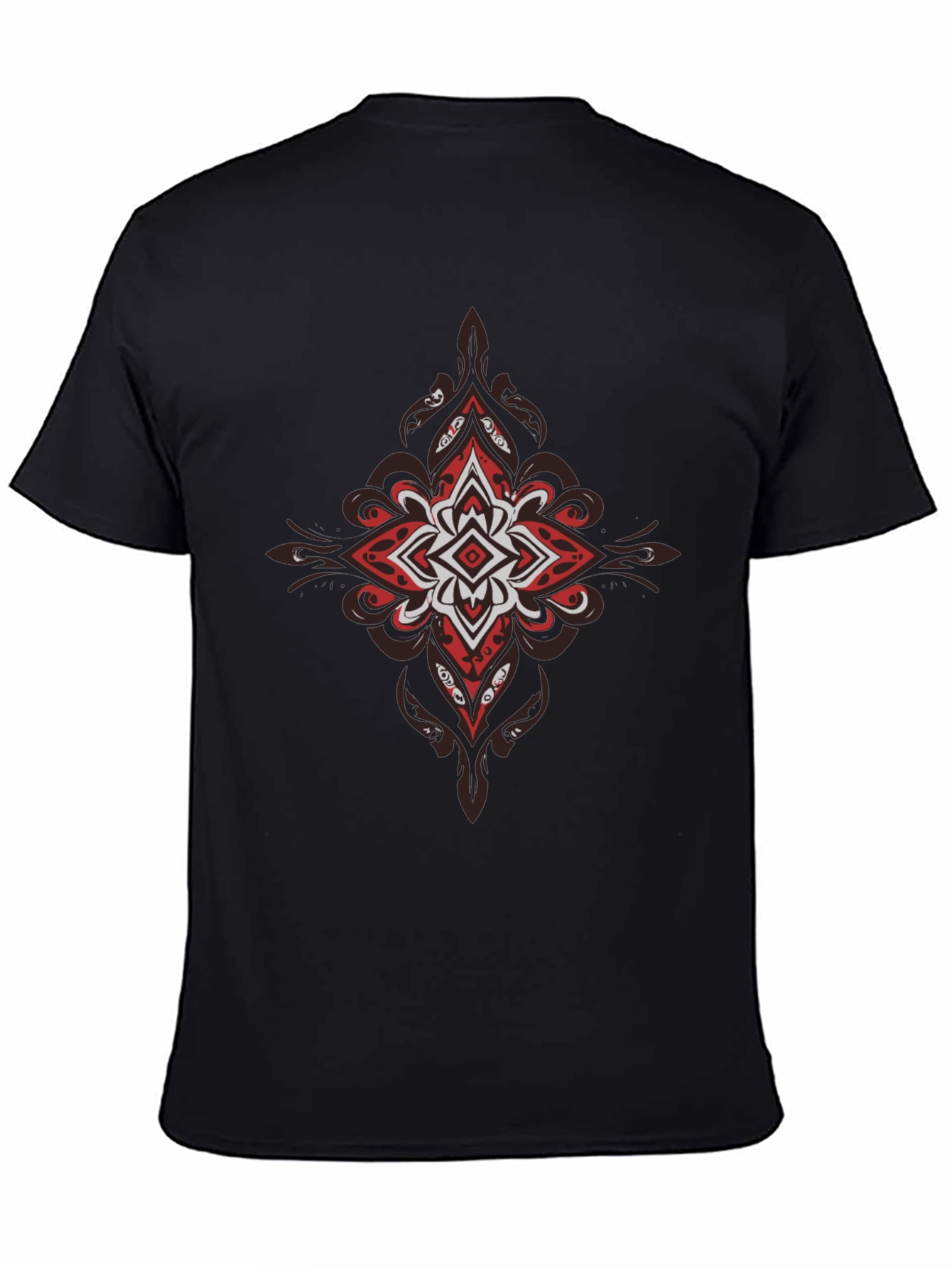 Abstract Mandala Black Tee