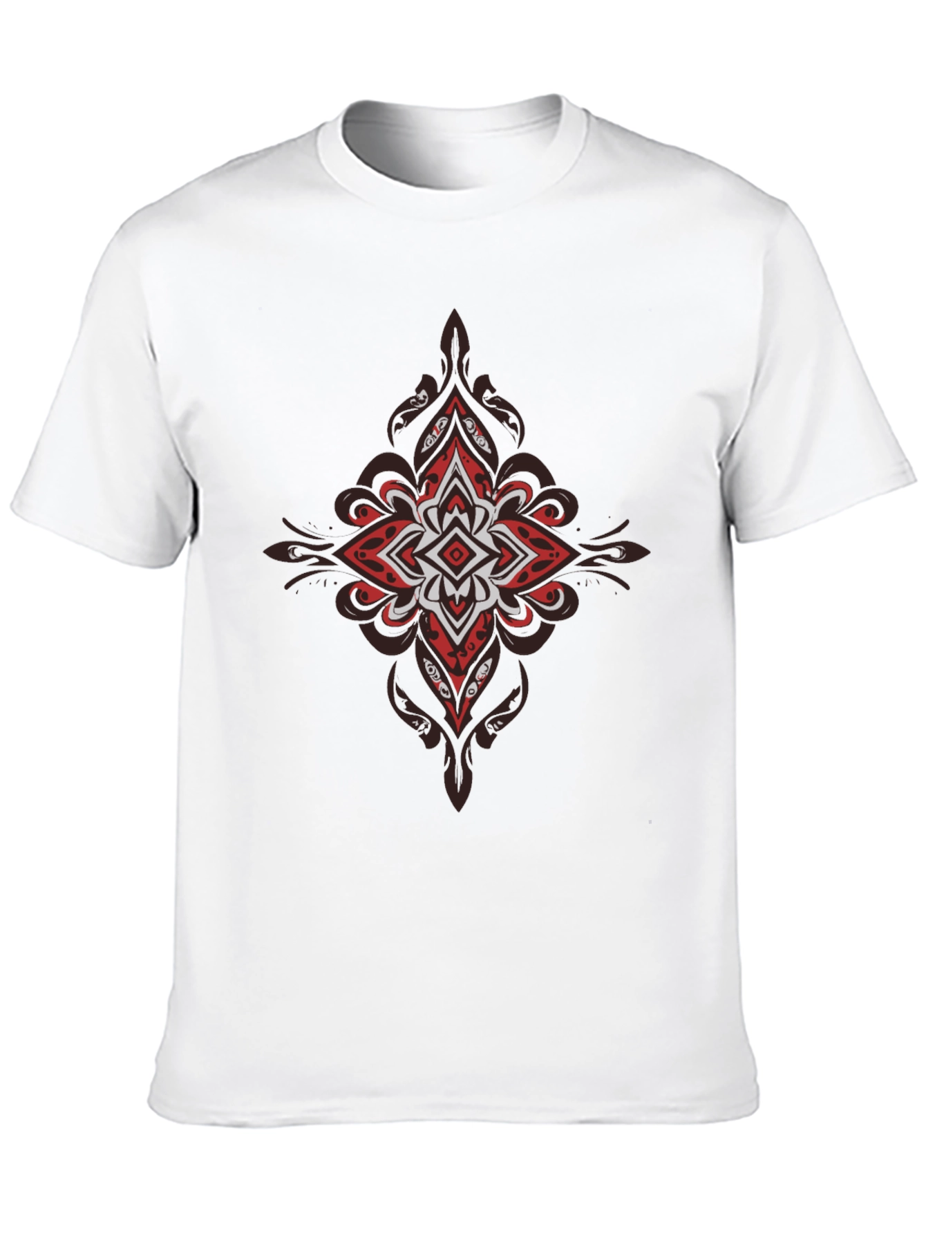 Abstract Mandala Black Tee
