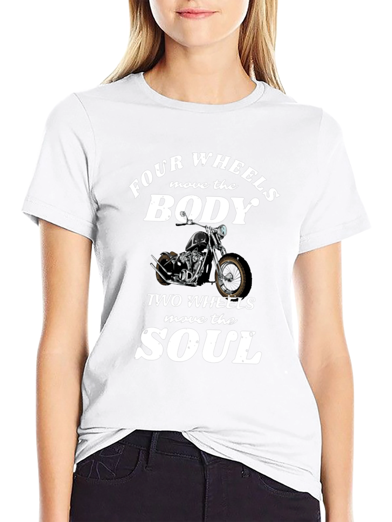 Four Wheels Body Two Wheels Soul Graphic T-Shirt
