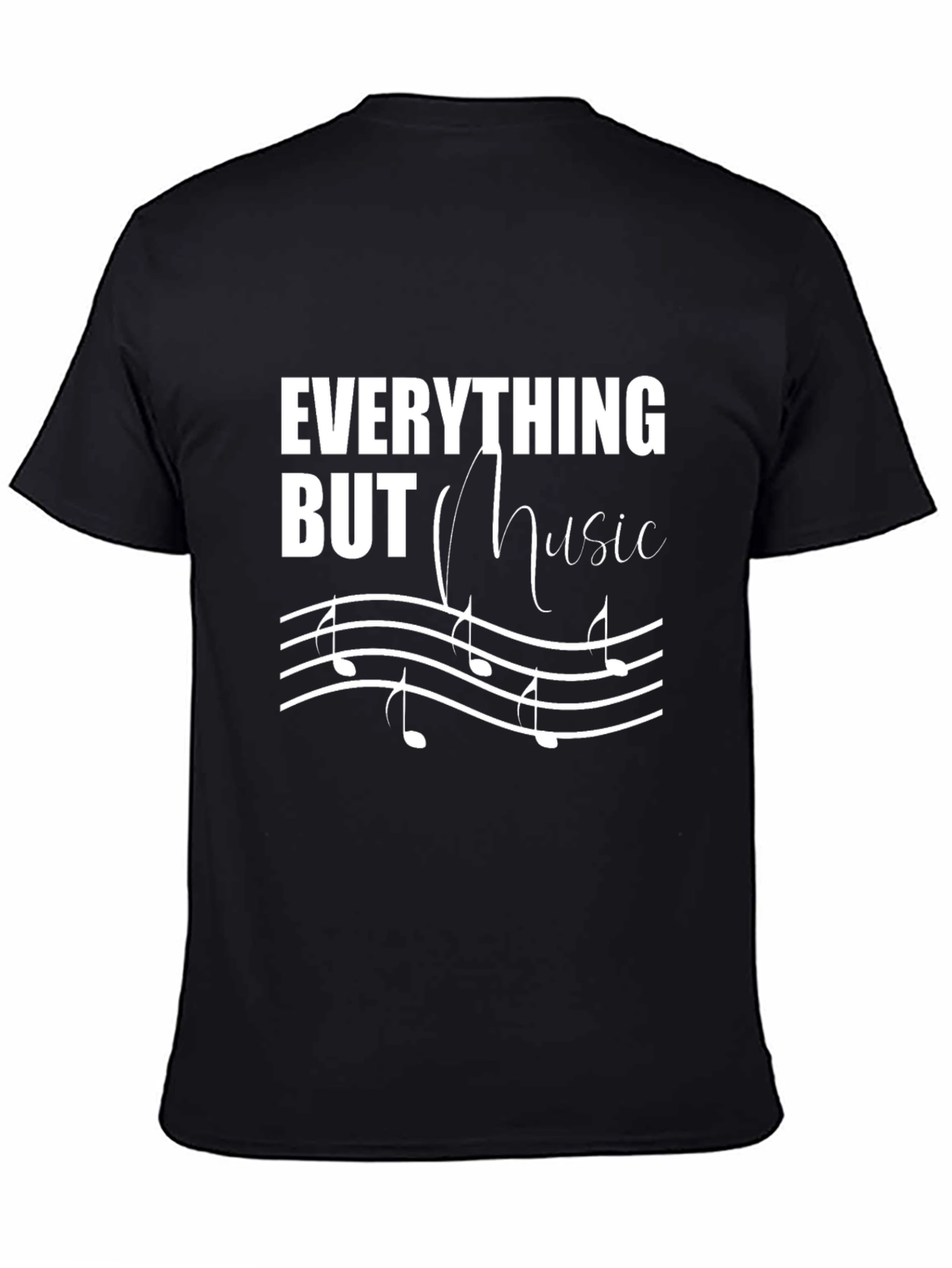 Everything But Music Graphic Tee - Black
