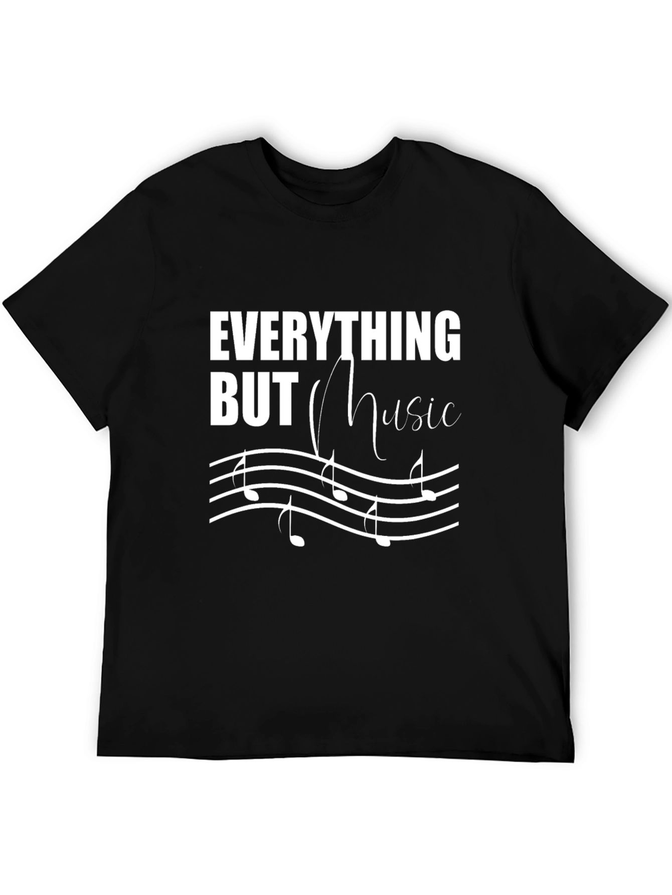 Everything But Music Graphic Tee - Black