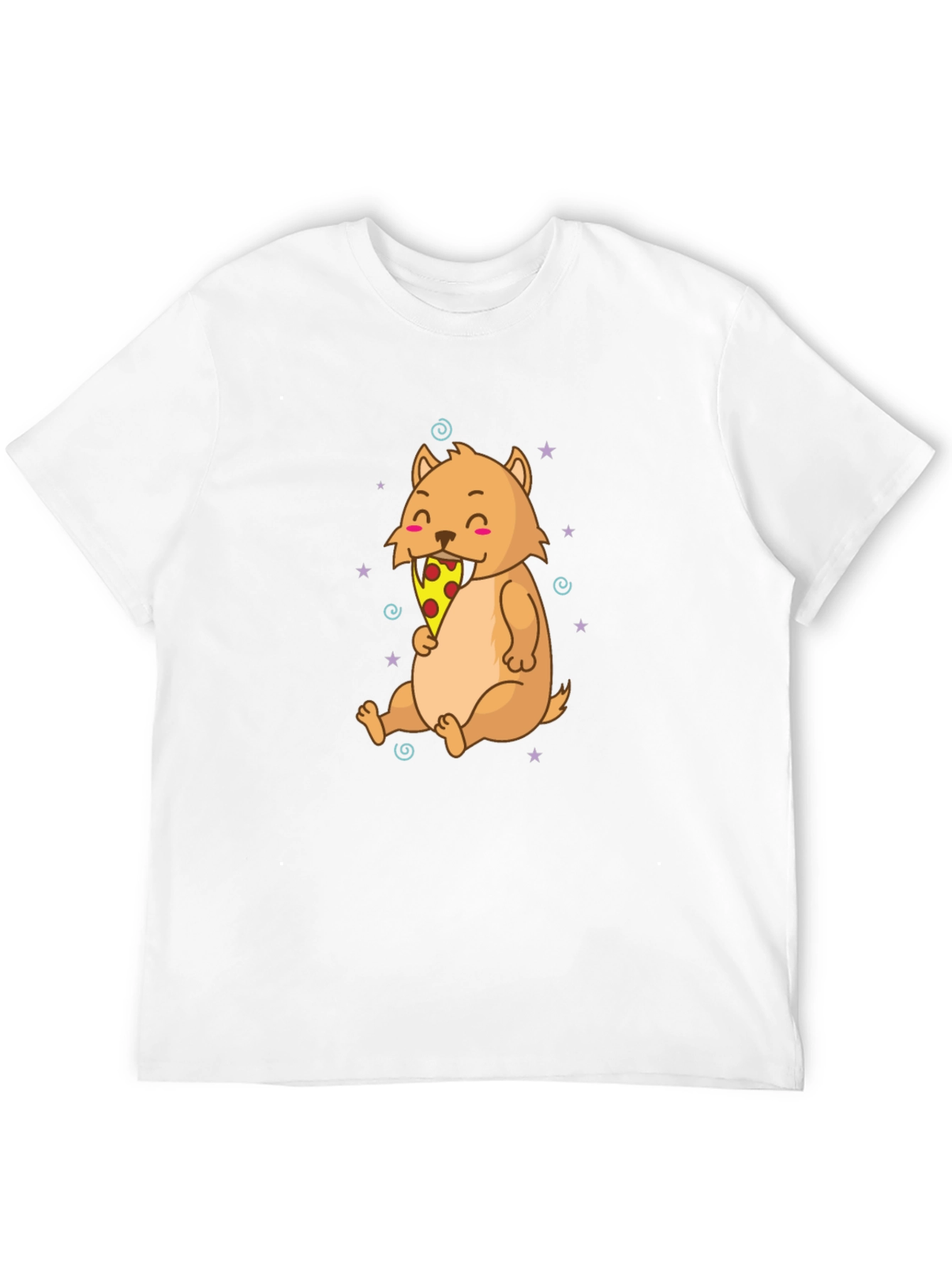 Pizza Eating Cartoon T-Shirt
