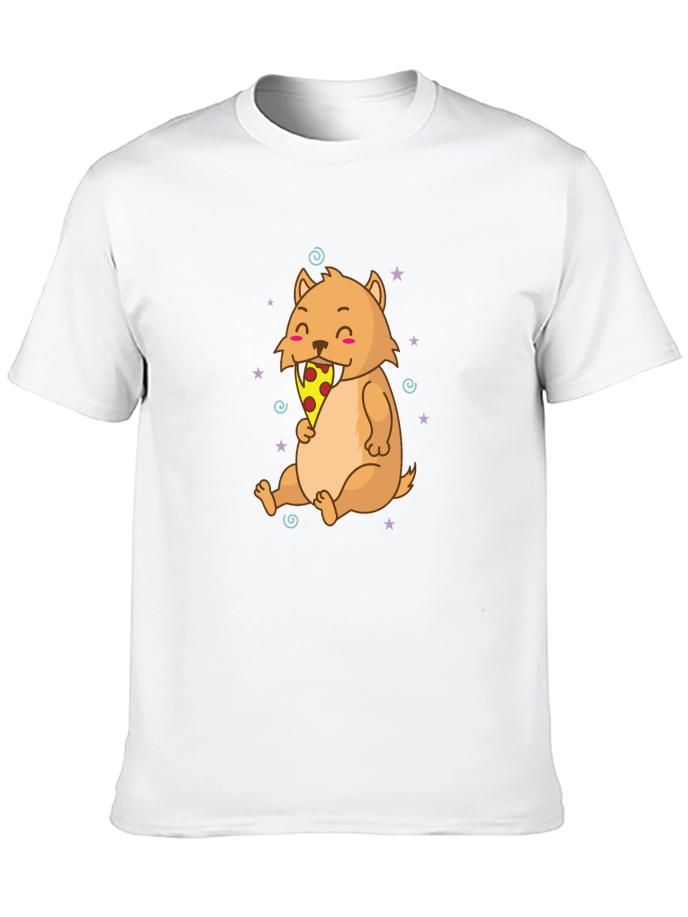 Pizza Eating Cartoon T-Shirt