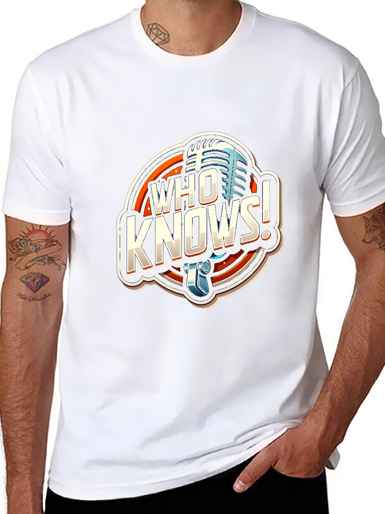 Who Knows Podcast T-Shirt Black