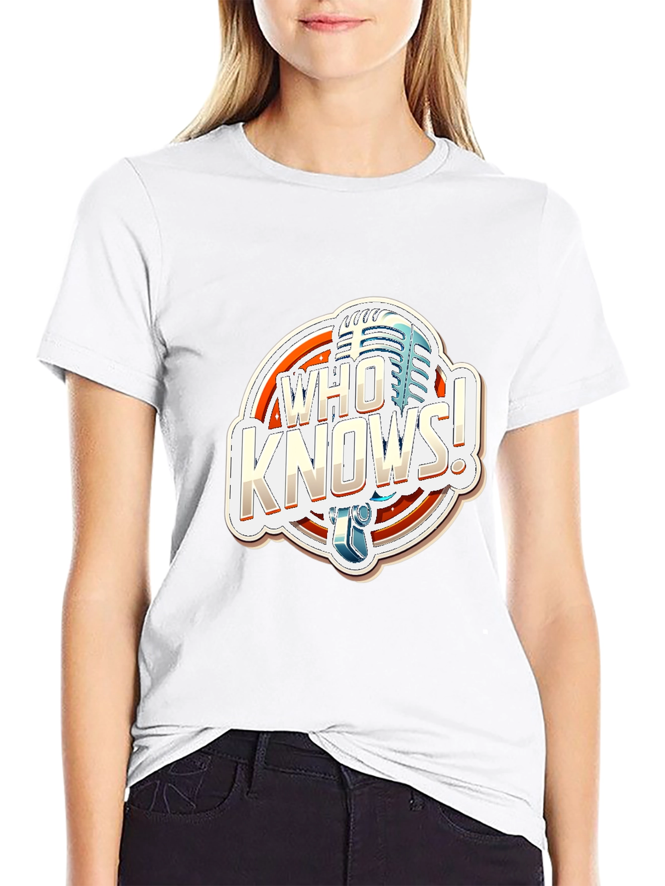 Who Knows Podcast T-Shirt Black