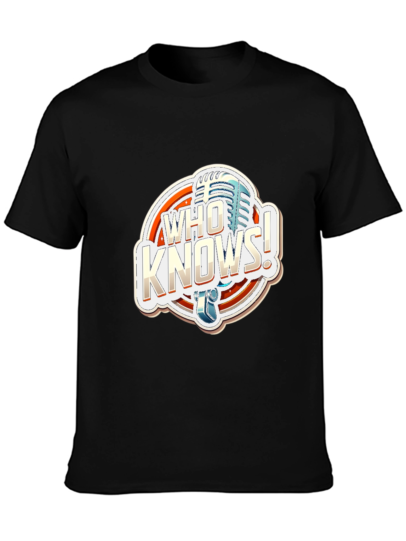 Who Knows Podcast T-Shirt Black