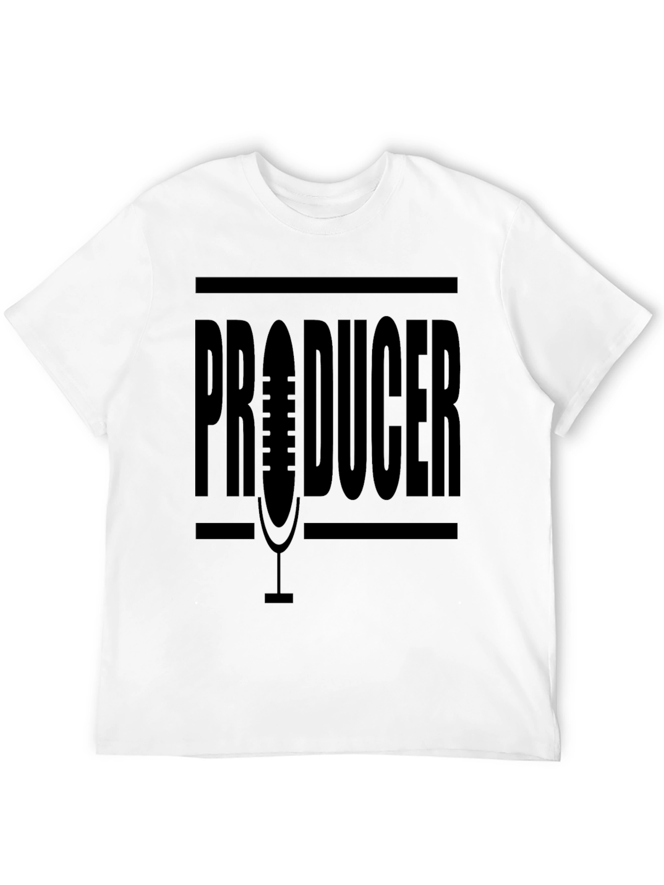 Producer Microphone Graphic Black T-Shirt