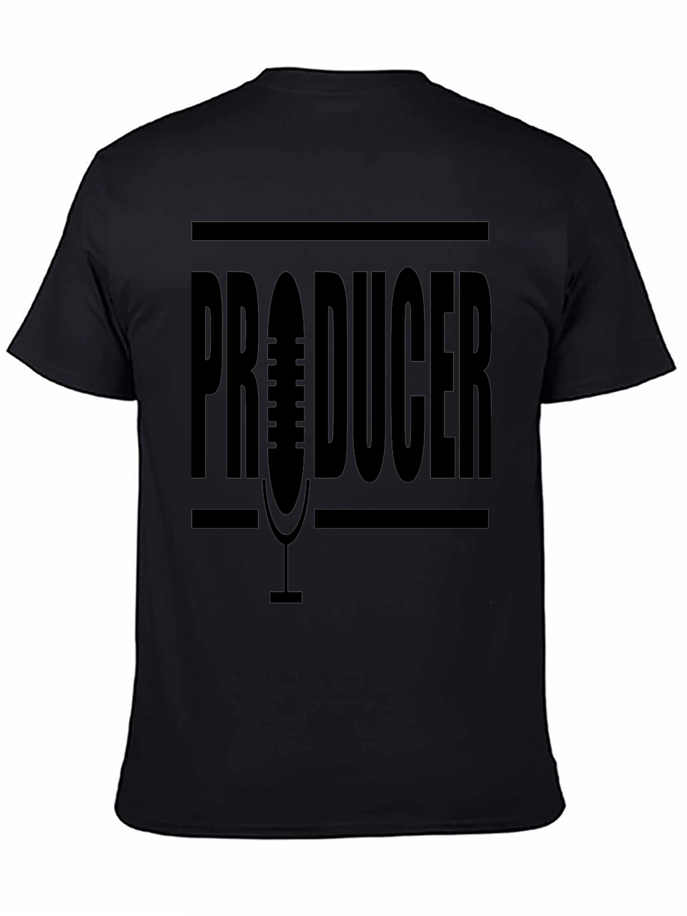 Producer Microphone Graphic Black T-Shirt