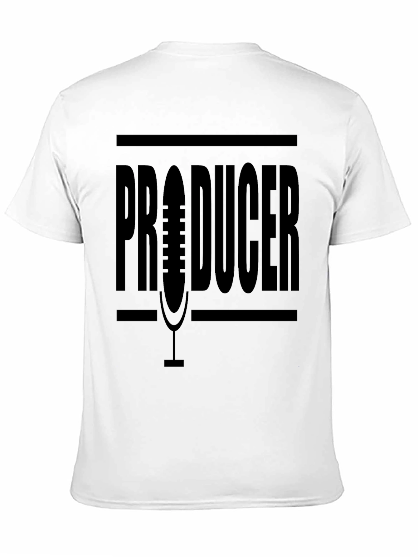 Producer Microphone Graphic Black T-Shirt