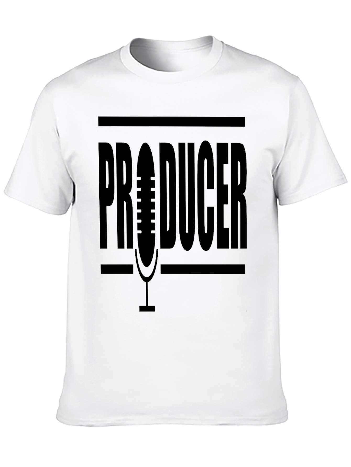 Producer Microphone Graphic Black T-Shirt