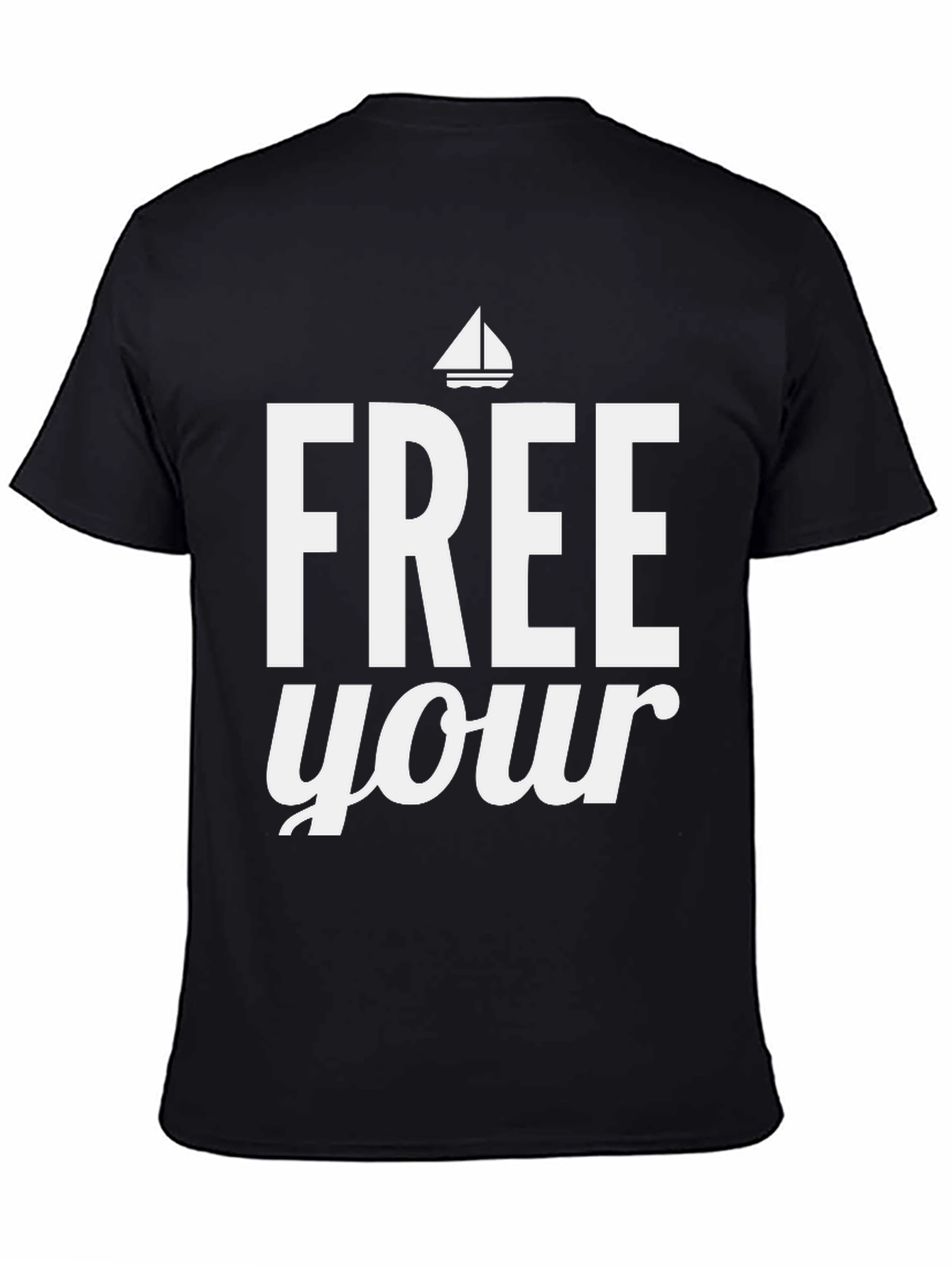 Free Your Mind Graphic Tee - Black Cotton T-Shirt