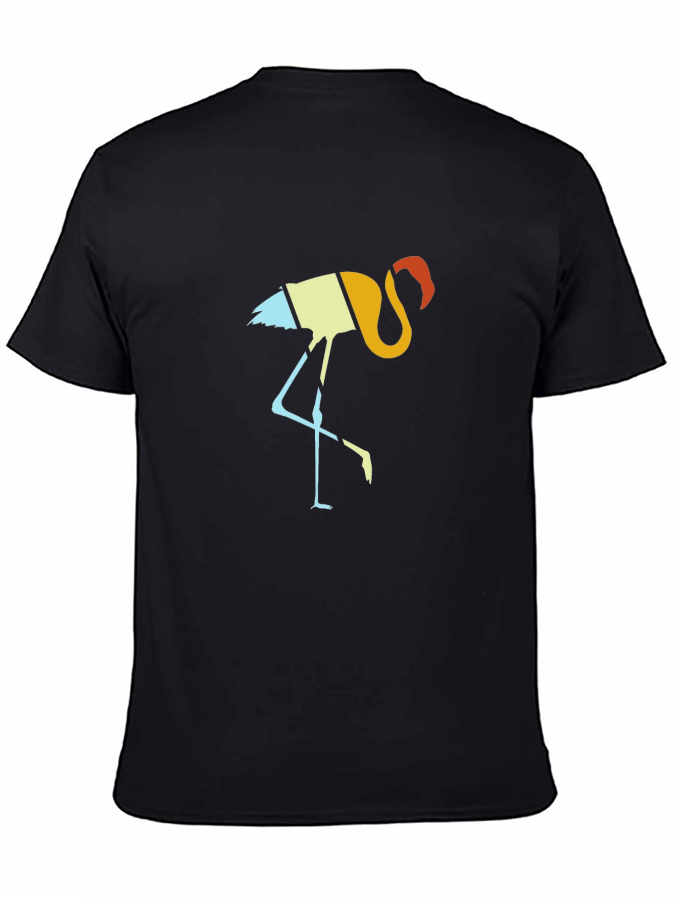 Retro Flamingo Graphic Tee - Black