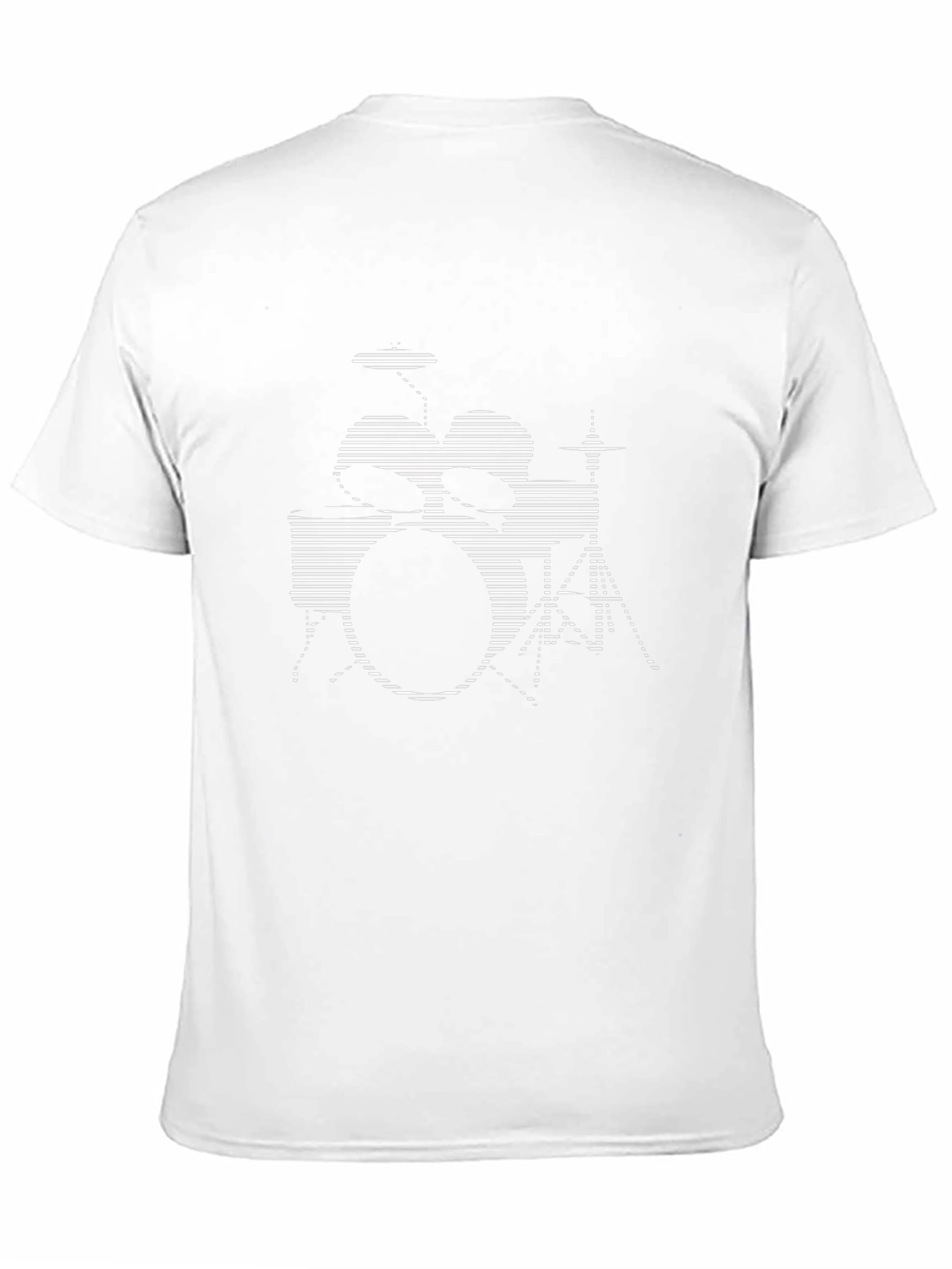 Drum Set Graphic T-Shirt - Black Cotton Tee