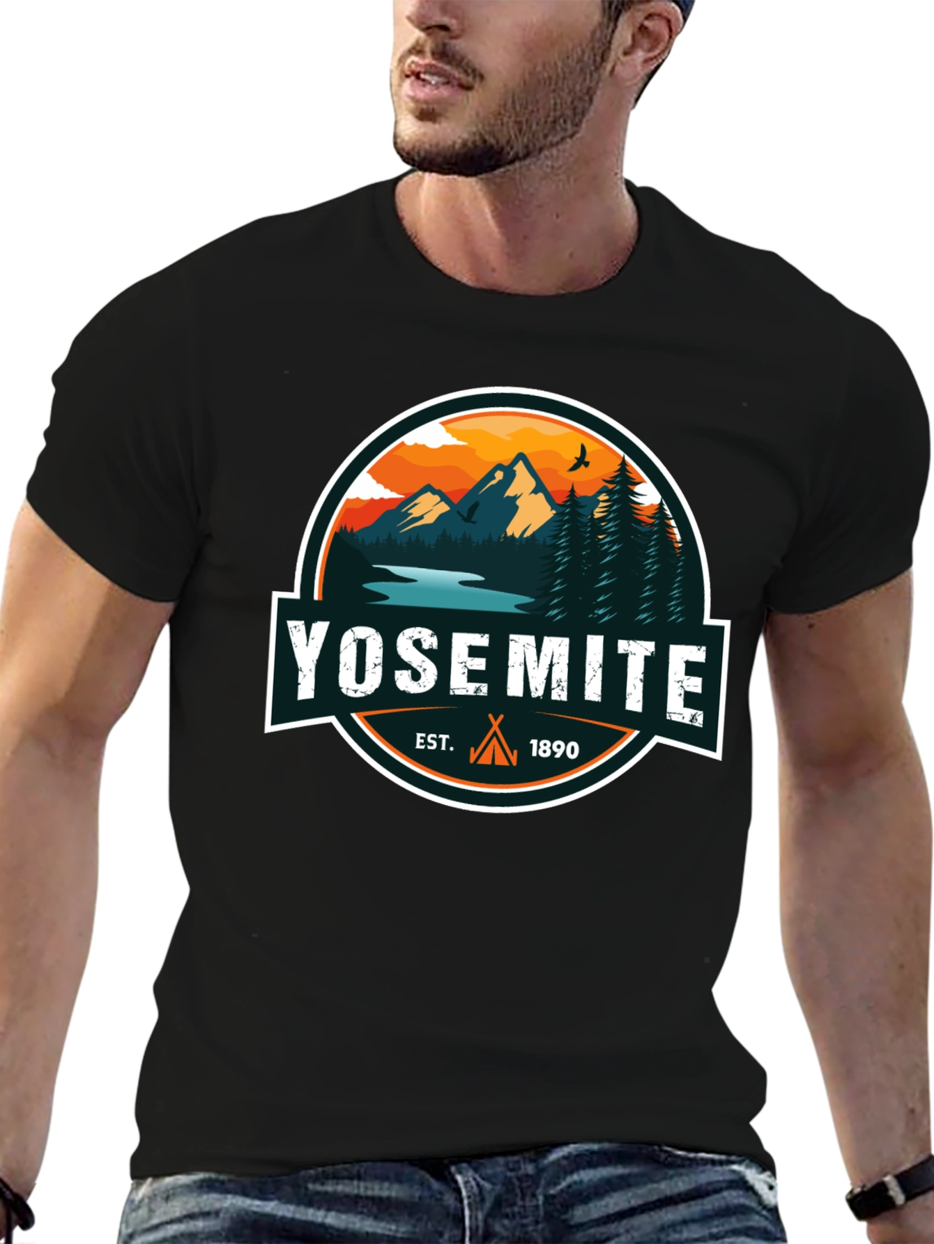 Yosemite Est. 1890 Black Graphic T-Shirt