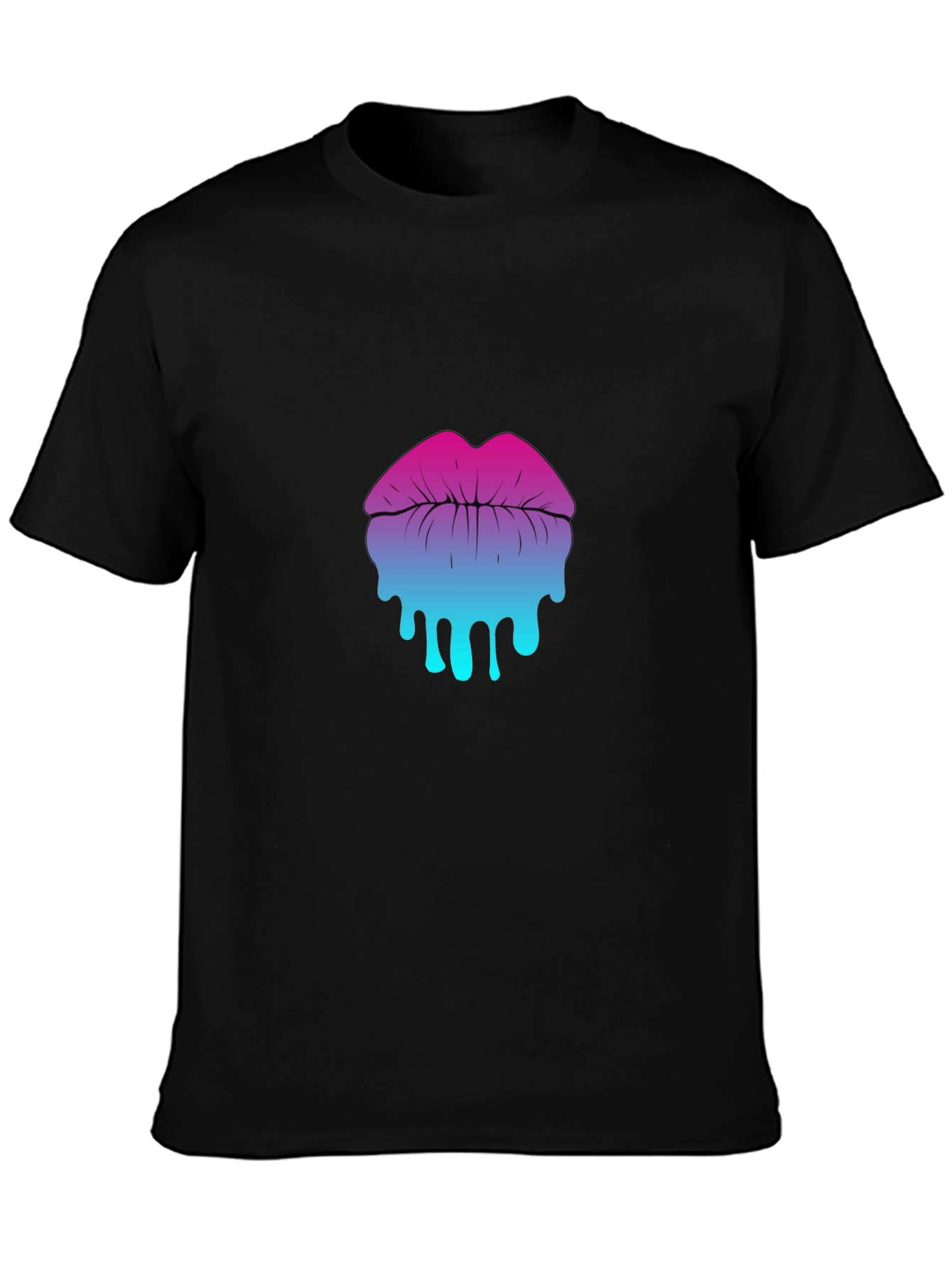 Melting Lips Graphic Tee - Trendy T-Shirt