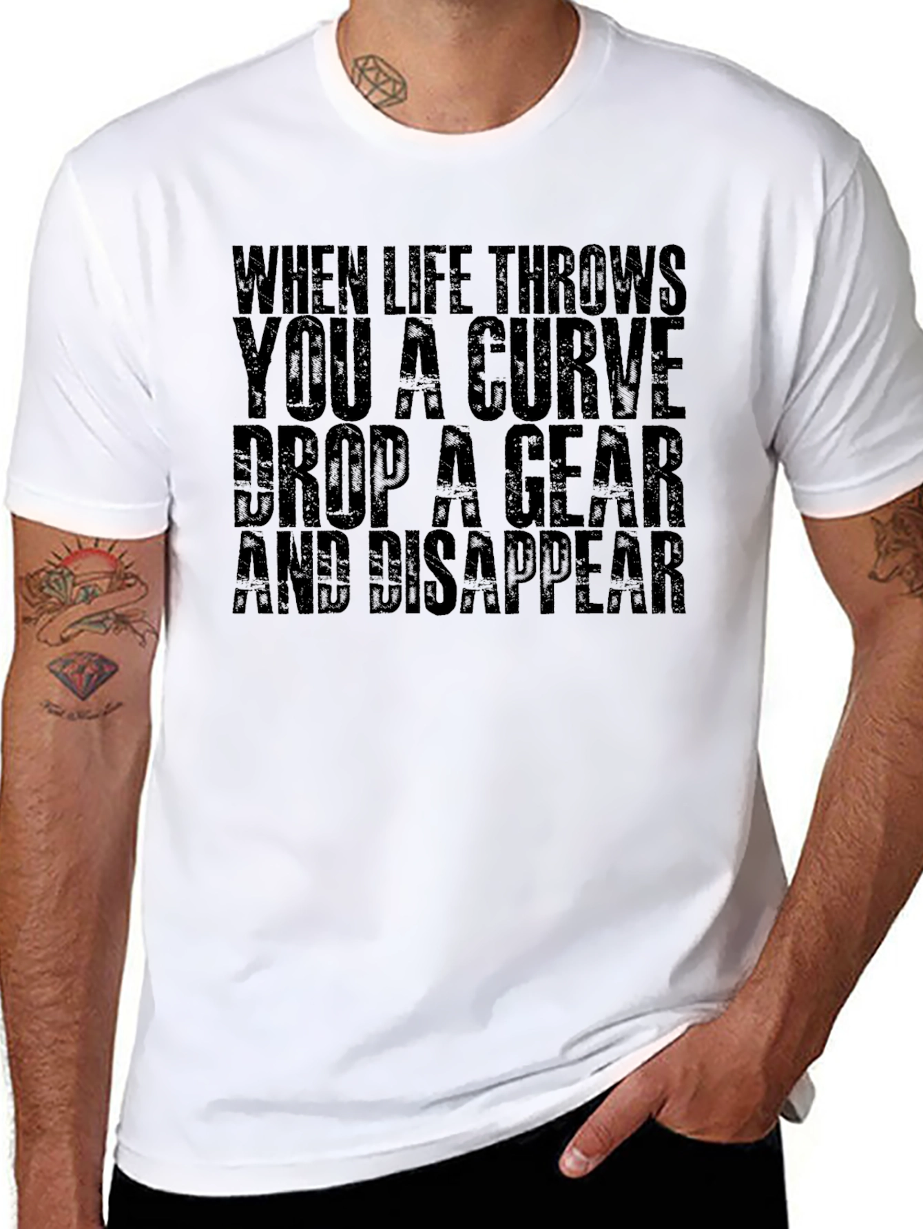 Curve Gear Disappear Mens Black T-Shirt
