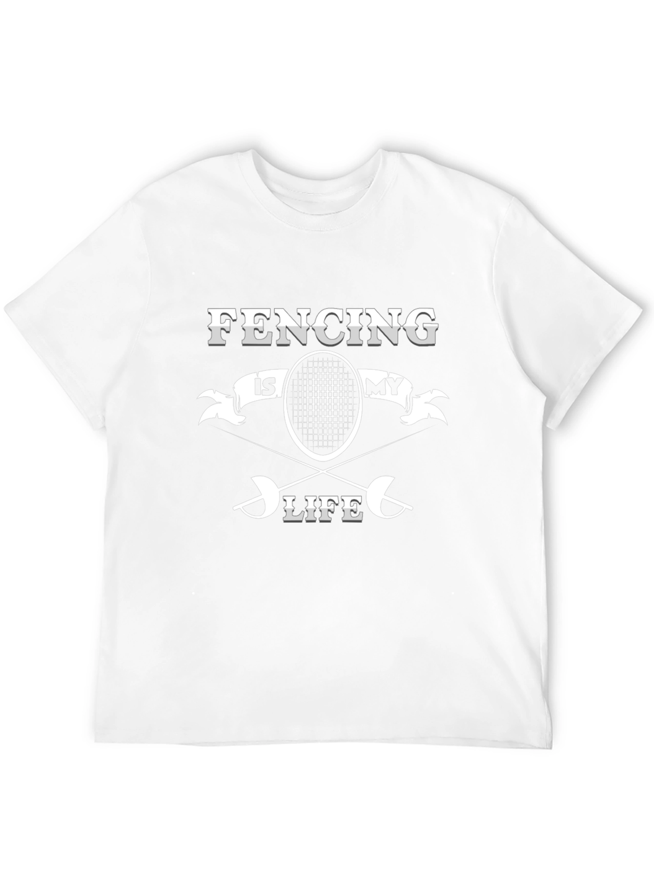Fencing Is My Life Black Graphic Tee