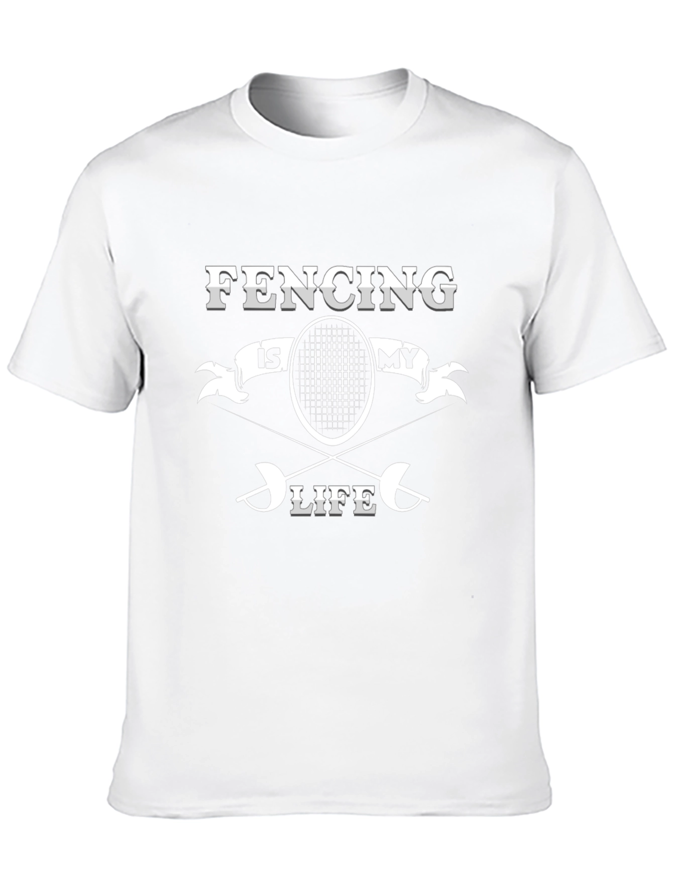 Fencing Is My Life Black Graphic Tee
